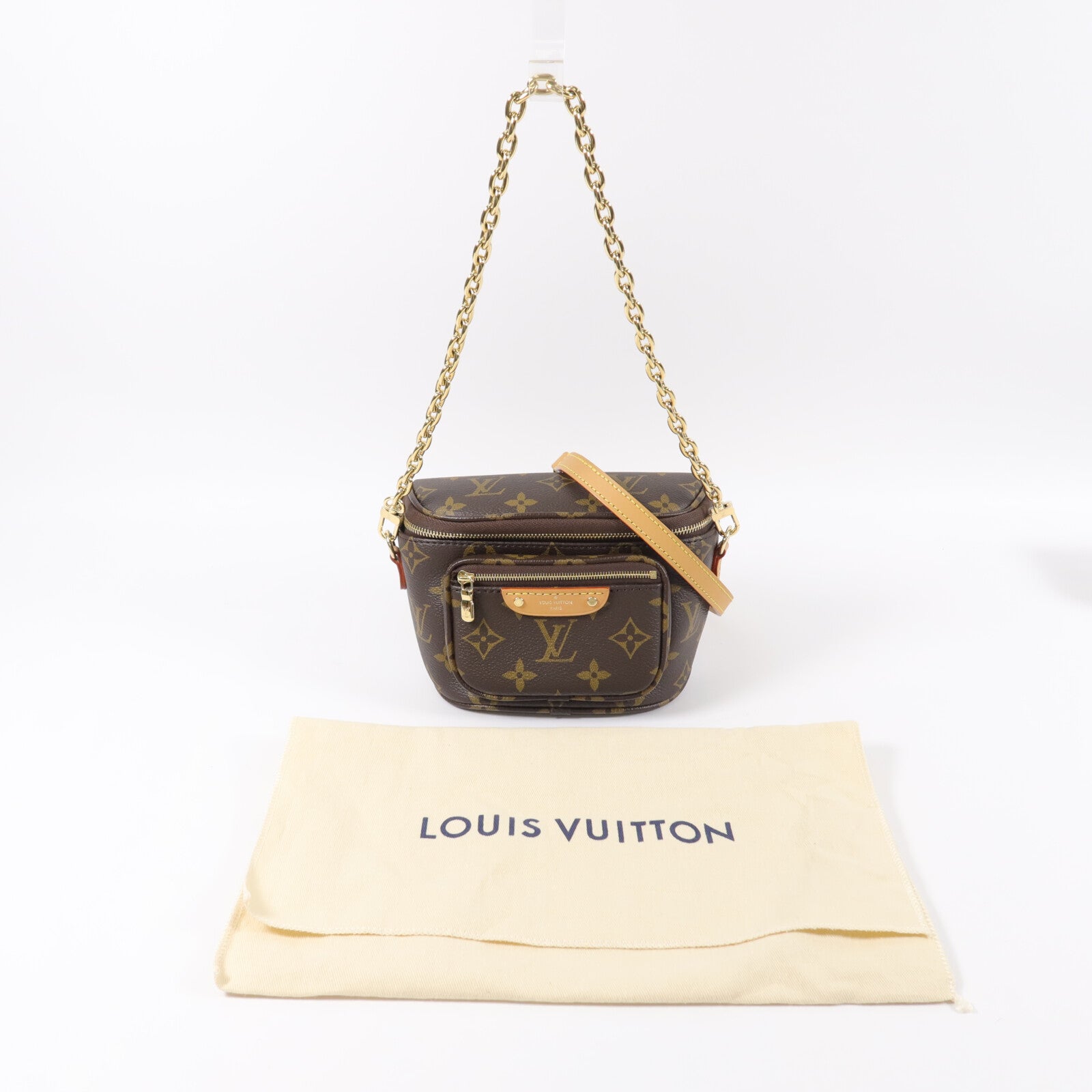 LOUIS VUITTON Monogram Mini Bumbag手挽肩背兩用袋棕色
