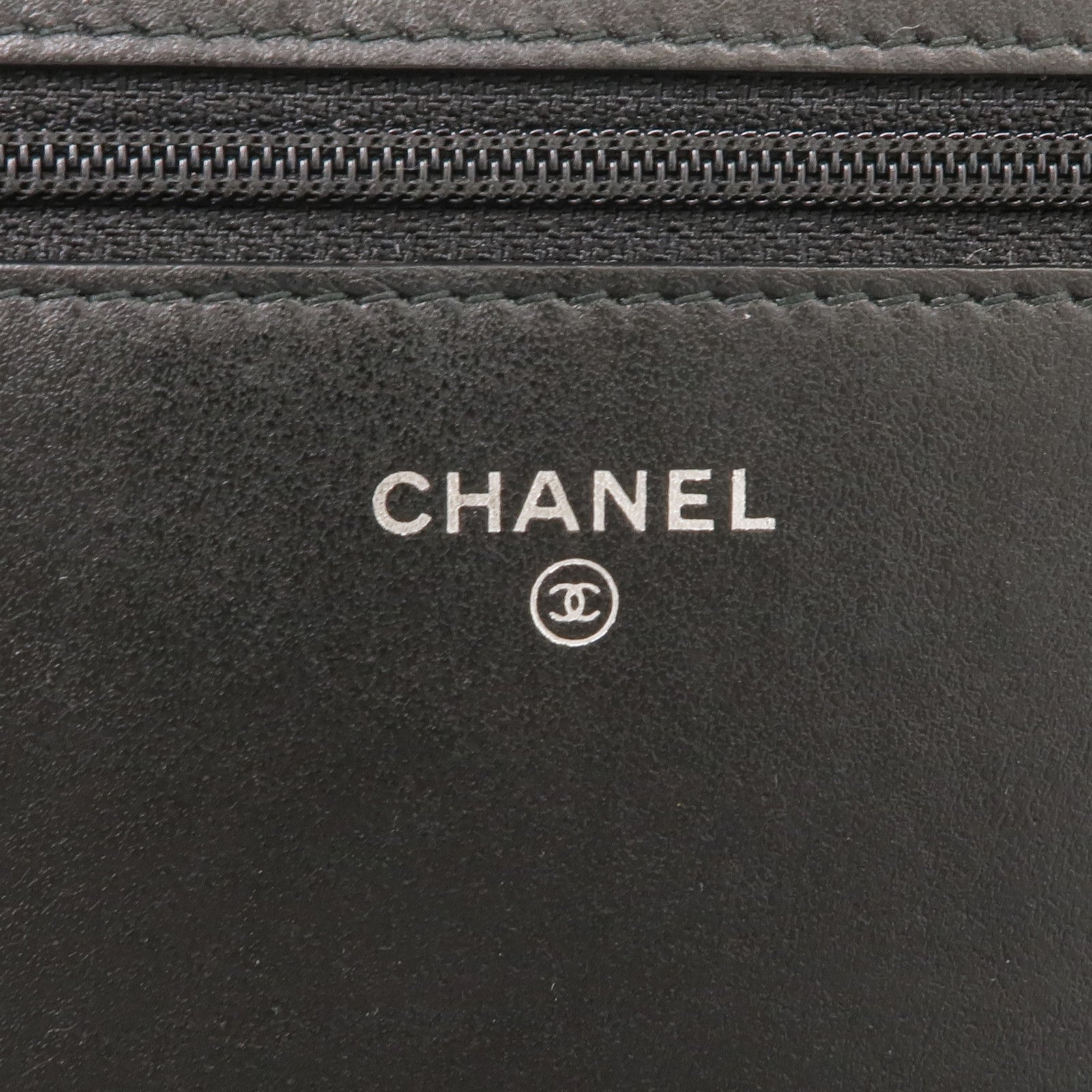 CHANEL 羊皮皮革WOC Wallet On Chain銀扣鏈帶肩背袋