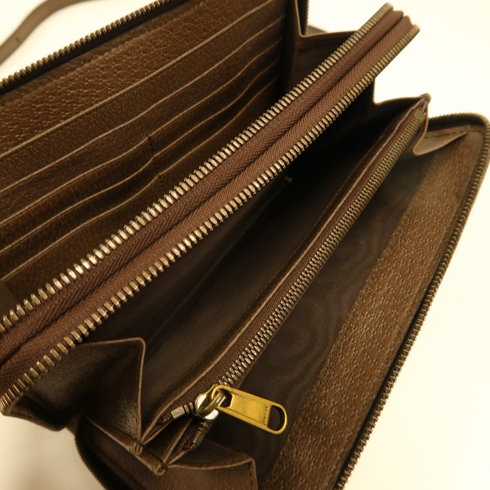 GUCCI 【激減優惠】塗層帆布Ophidia金扣肩背袋啡色