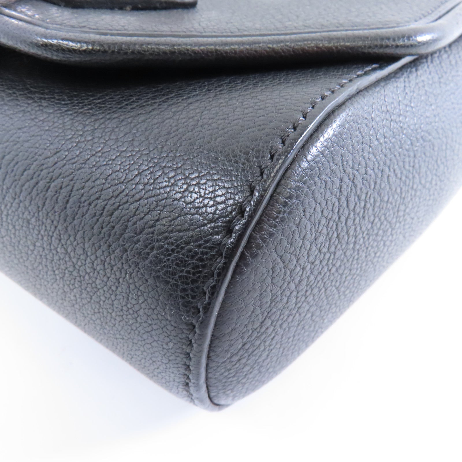 GIVENCHY 【激減優惠】山羊皮皮革Obsedia Crossbody Bag銀扣肩背袋黑色