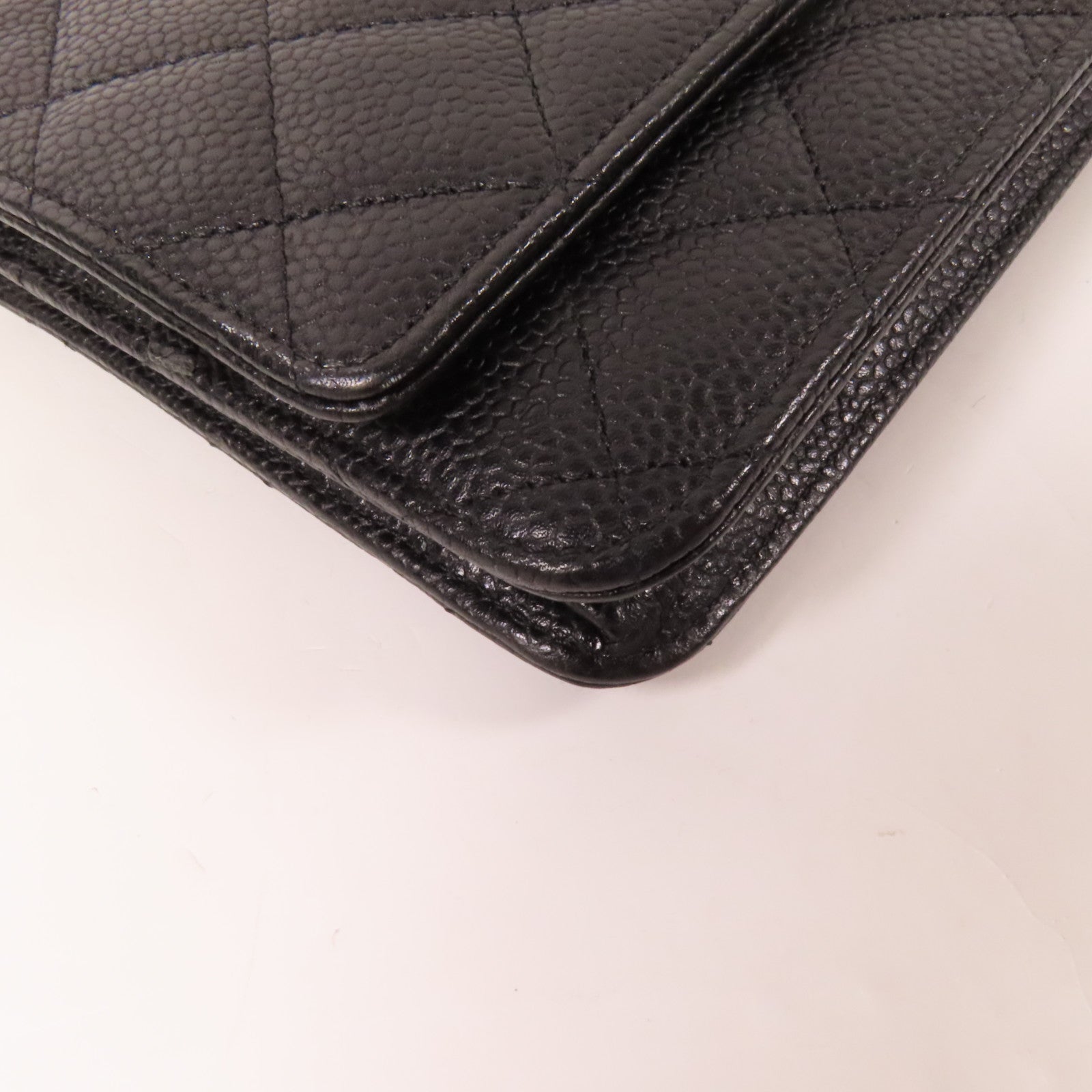 CHANEL 牛皮皮革WOC Wallet On Chain金扣鏈帶肩背袋