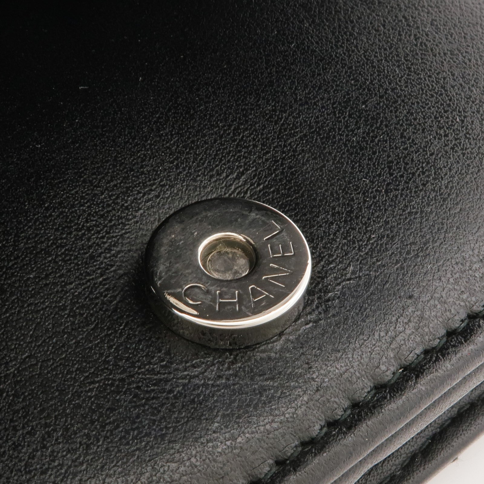 CHANEL 羊皮皮革WOC Wallet On Chain銀扣鏈帶肩背袋