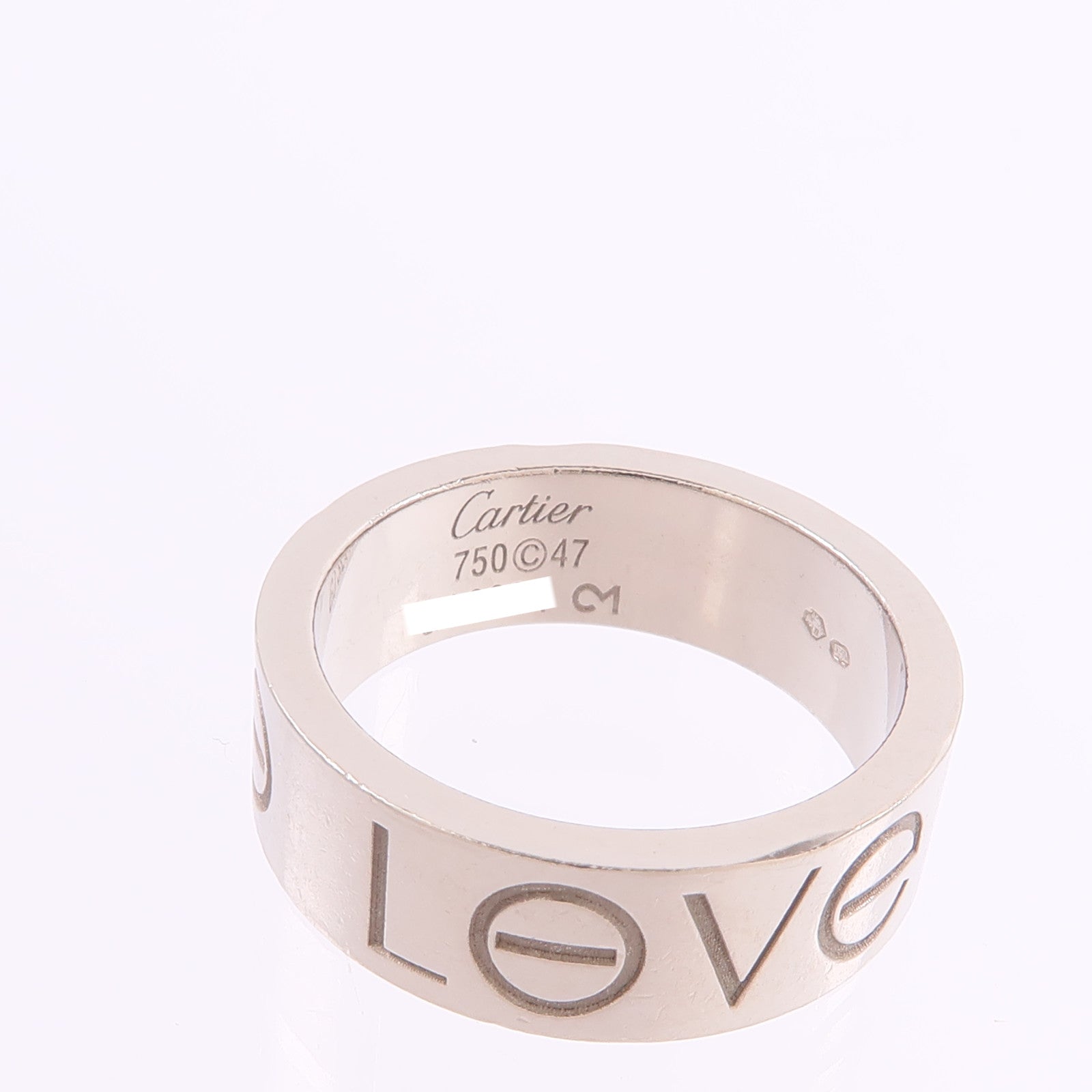 CARTIER 18K白金Love Ring戒指