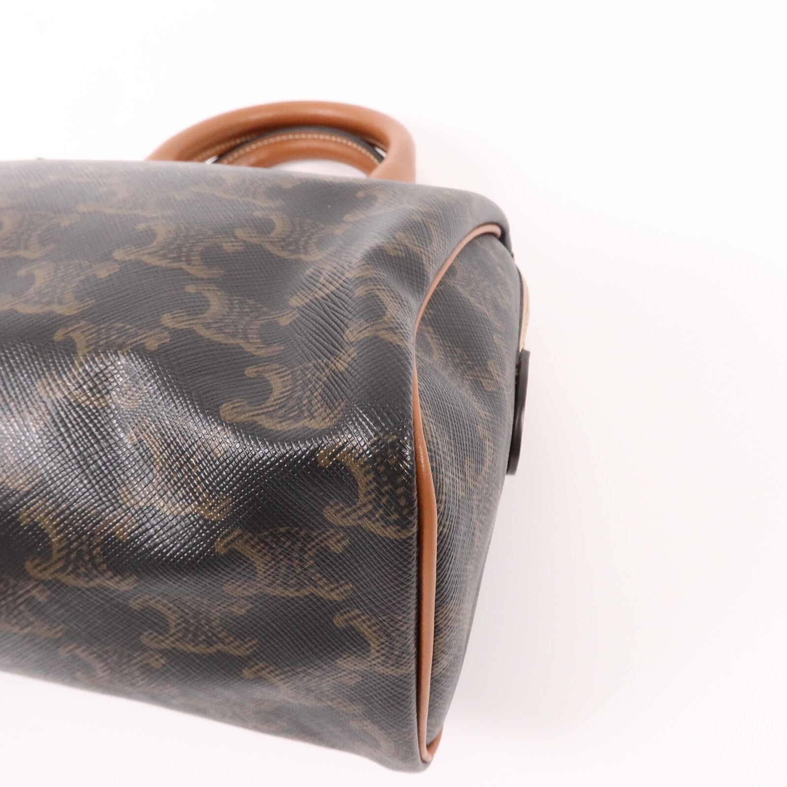 CELINE 塗層帆布Mini Boston In Triomphe手挽肩背兩用袋