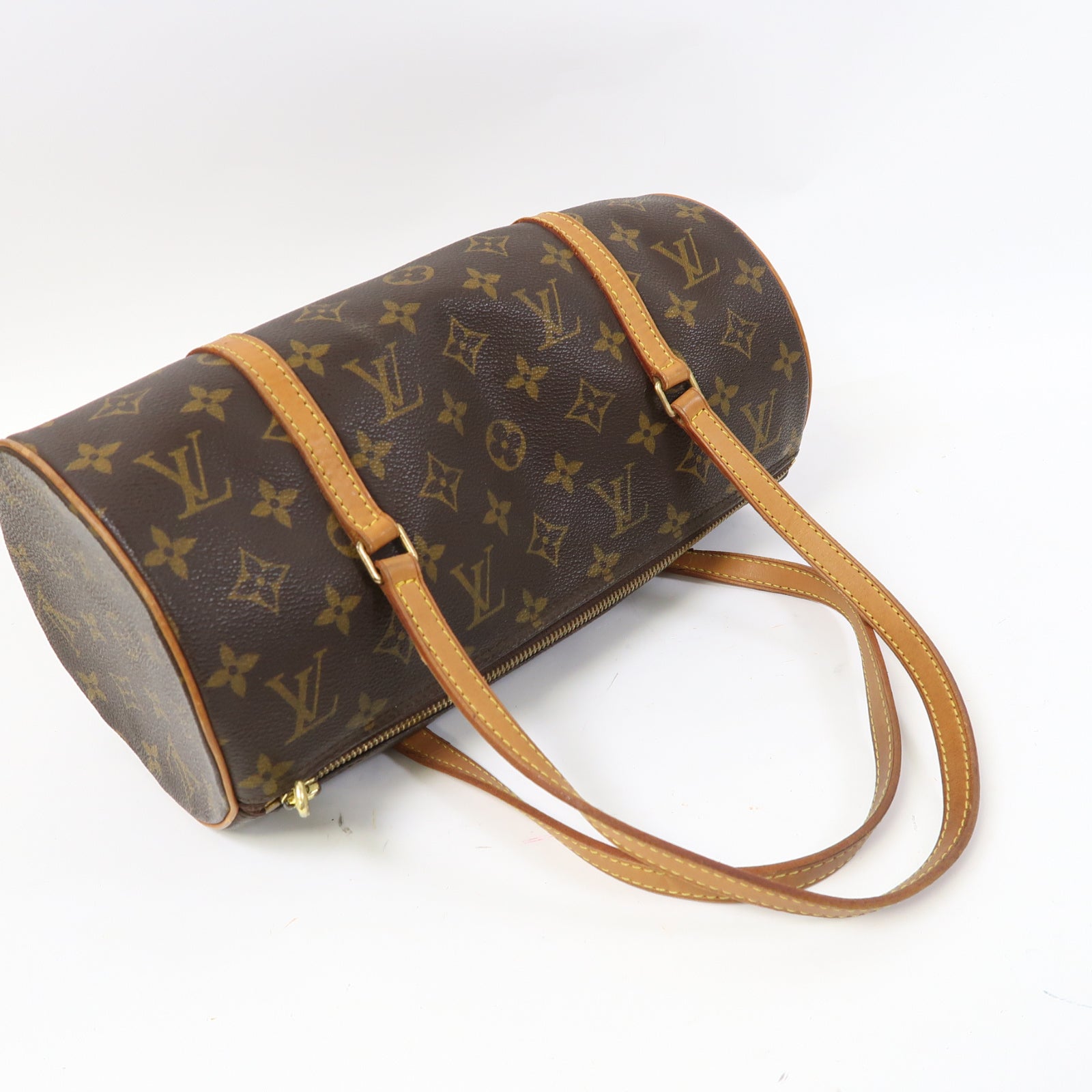 LOUIS VUITTON Monogram Papillon GM Shoulder Bag金扣肩背袋啡色