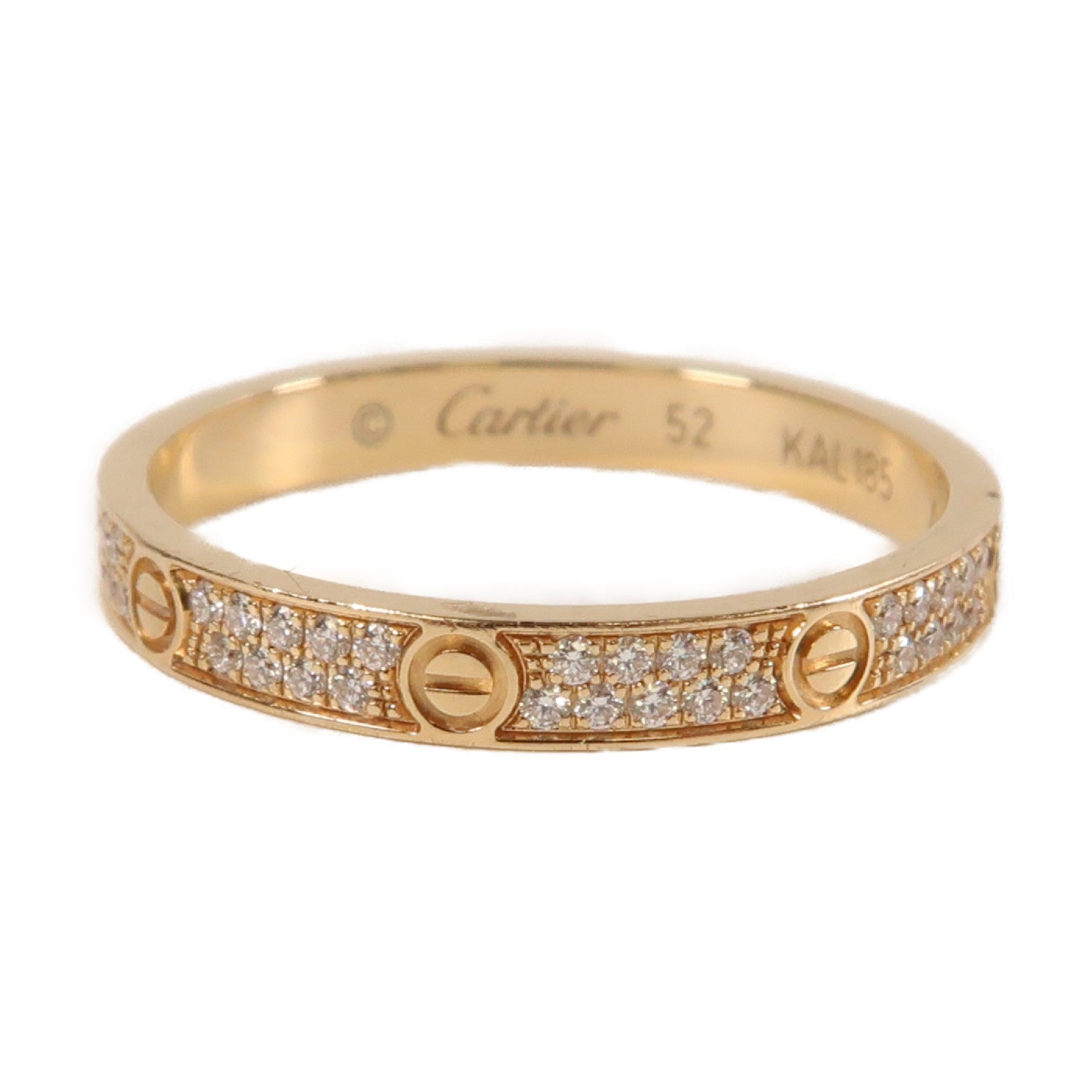 CARTIER 【激減優惠】18K玫瑰金Diamond Love Ring鑽石戒指US#6/Cartier#52