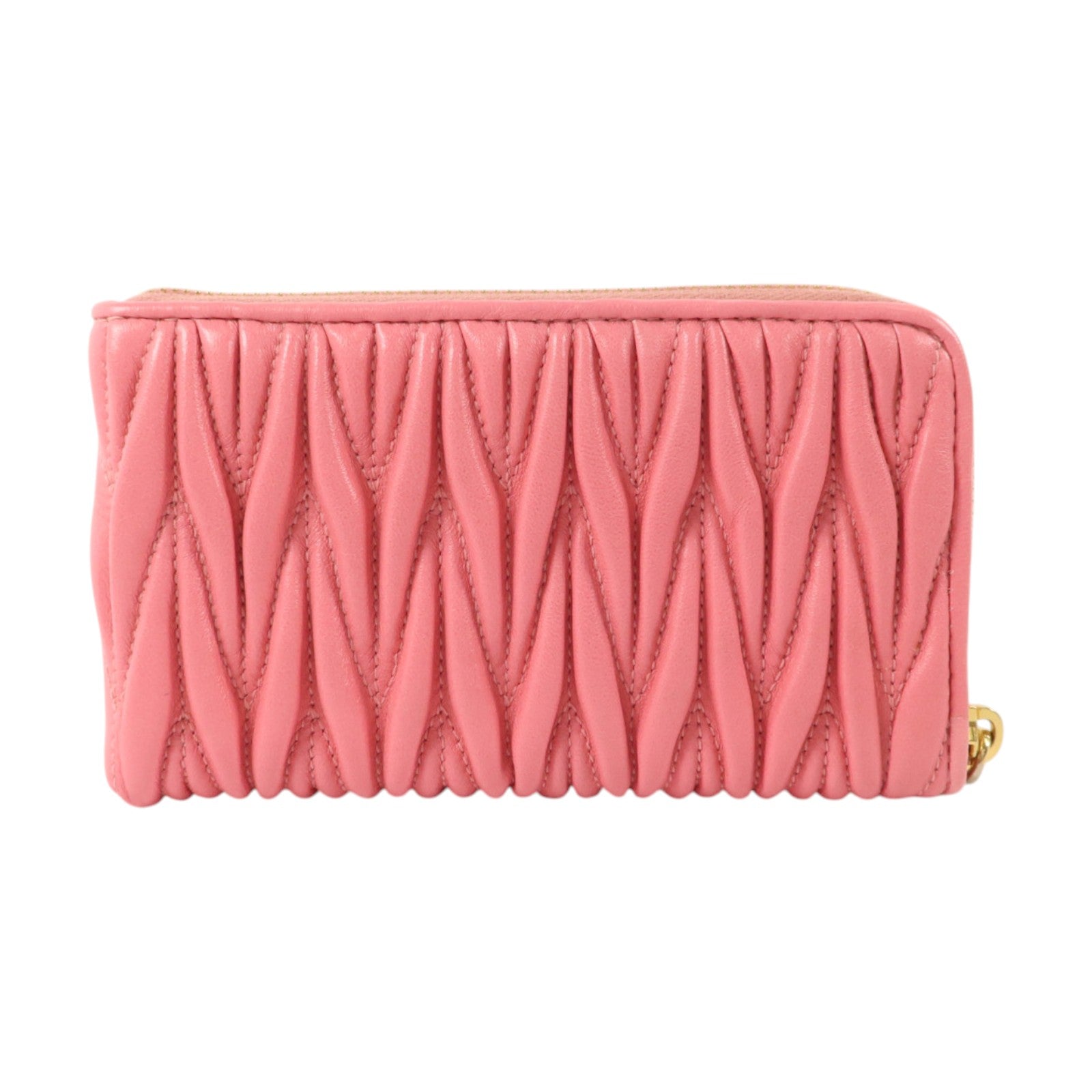 Miu Miu 羊皮皮革Coin and Card Purse金扣卡片套