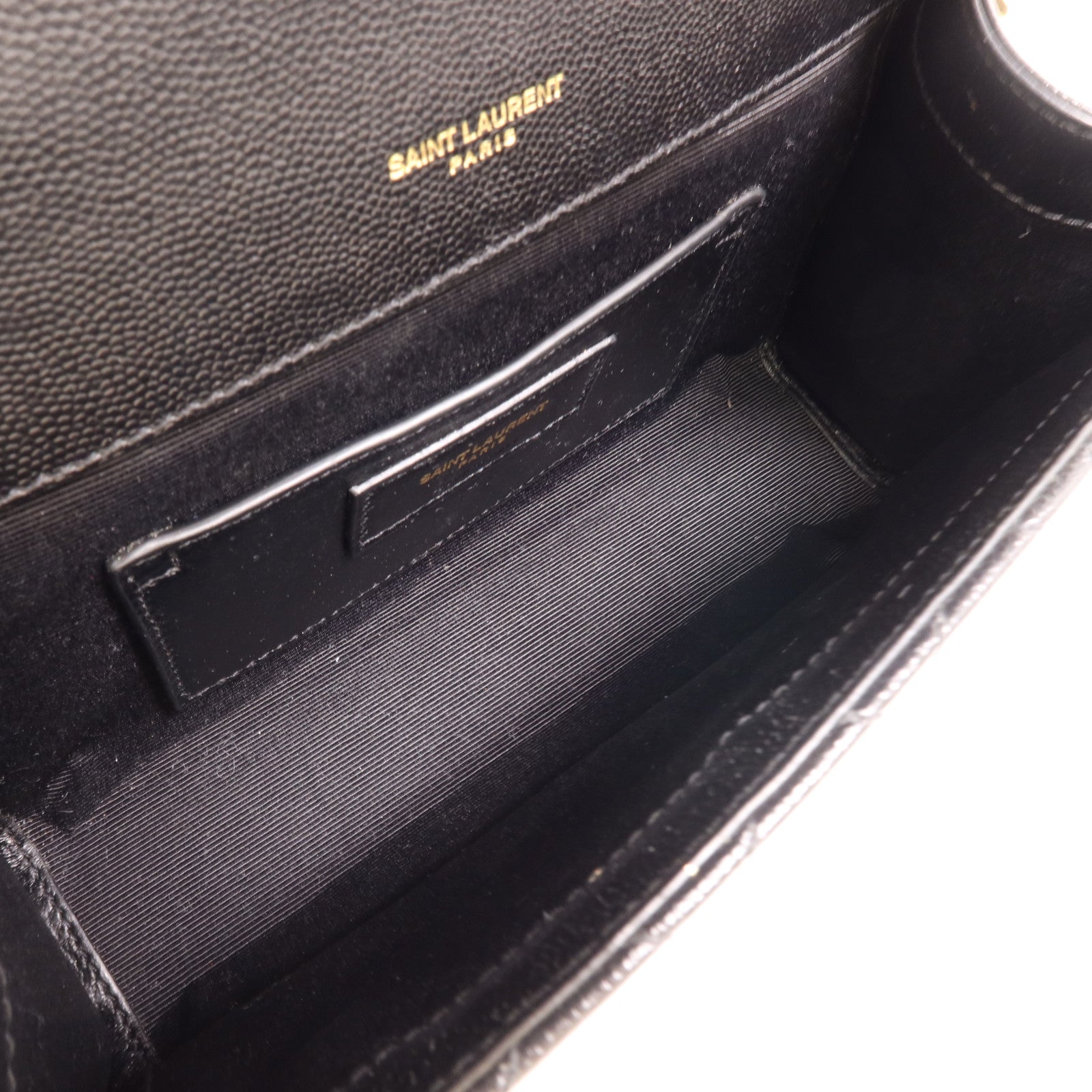 SAINT LAURENT 牛皮皮革Small Envelope金扣鏈帶肩背袋