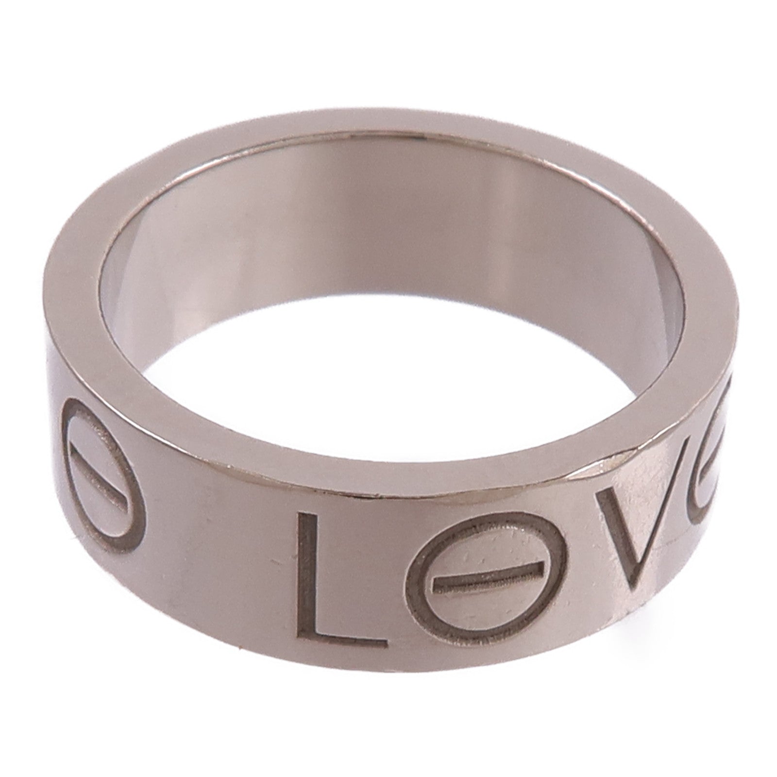 CARTIER 18K白金Love Ring戒指