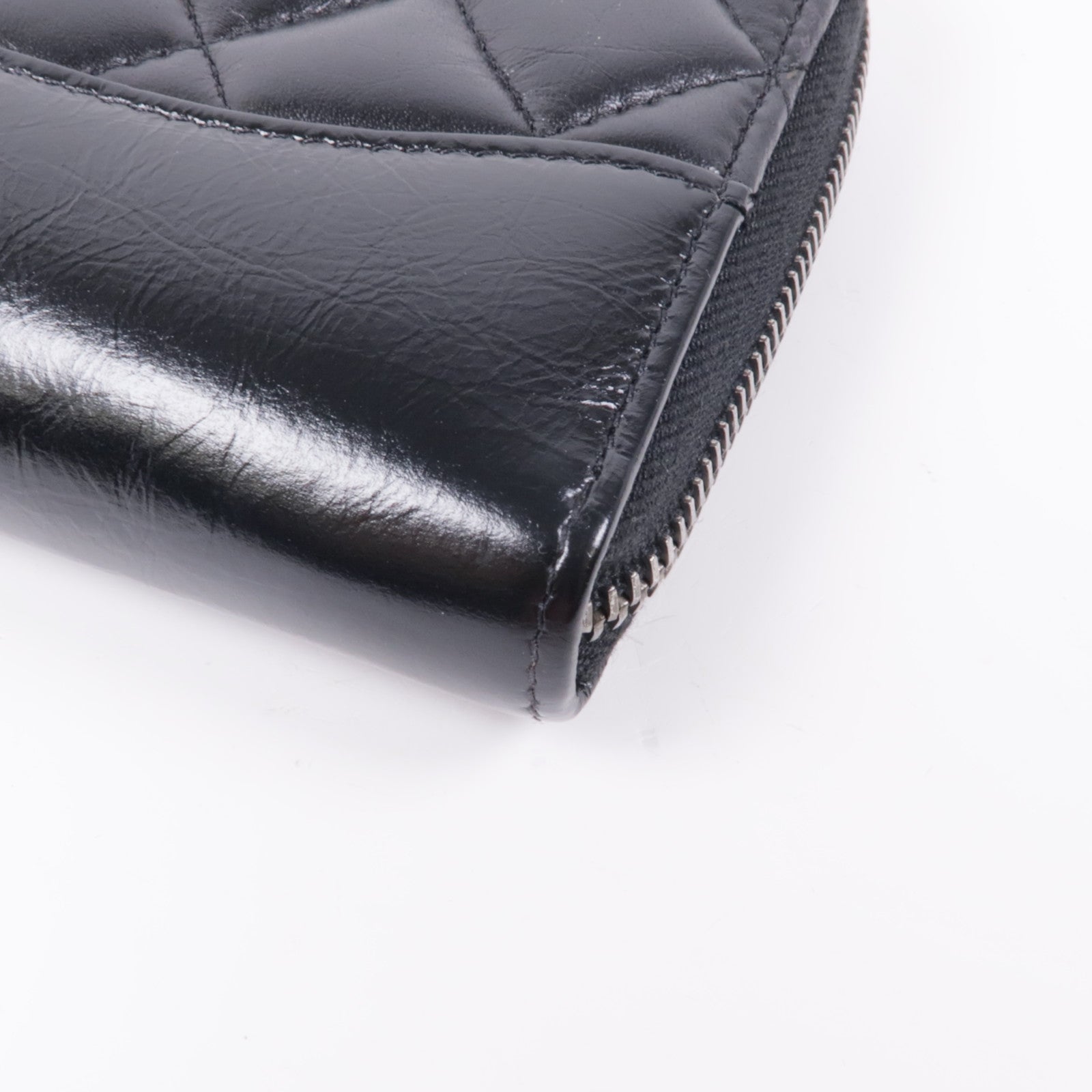 CHANEL 牛皮皮革Zippy Long Wallet銀扣長錢包