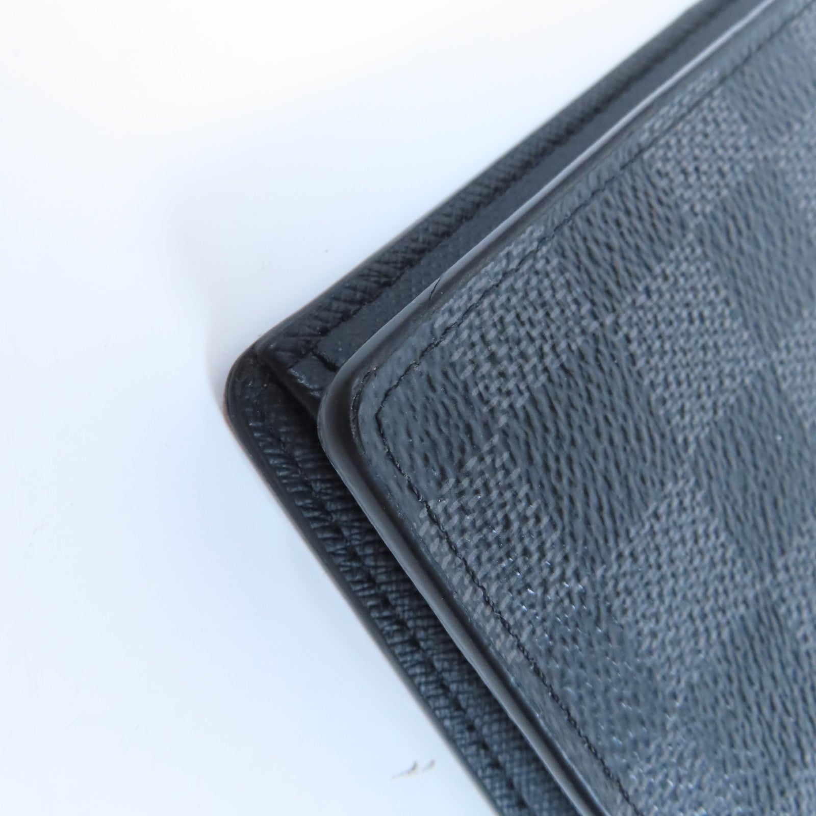 LOUIS VUITTON 【激減優惠】Damier Graphite Brazza銀扣長錢包黑色
