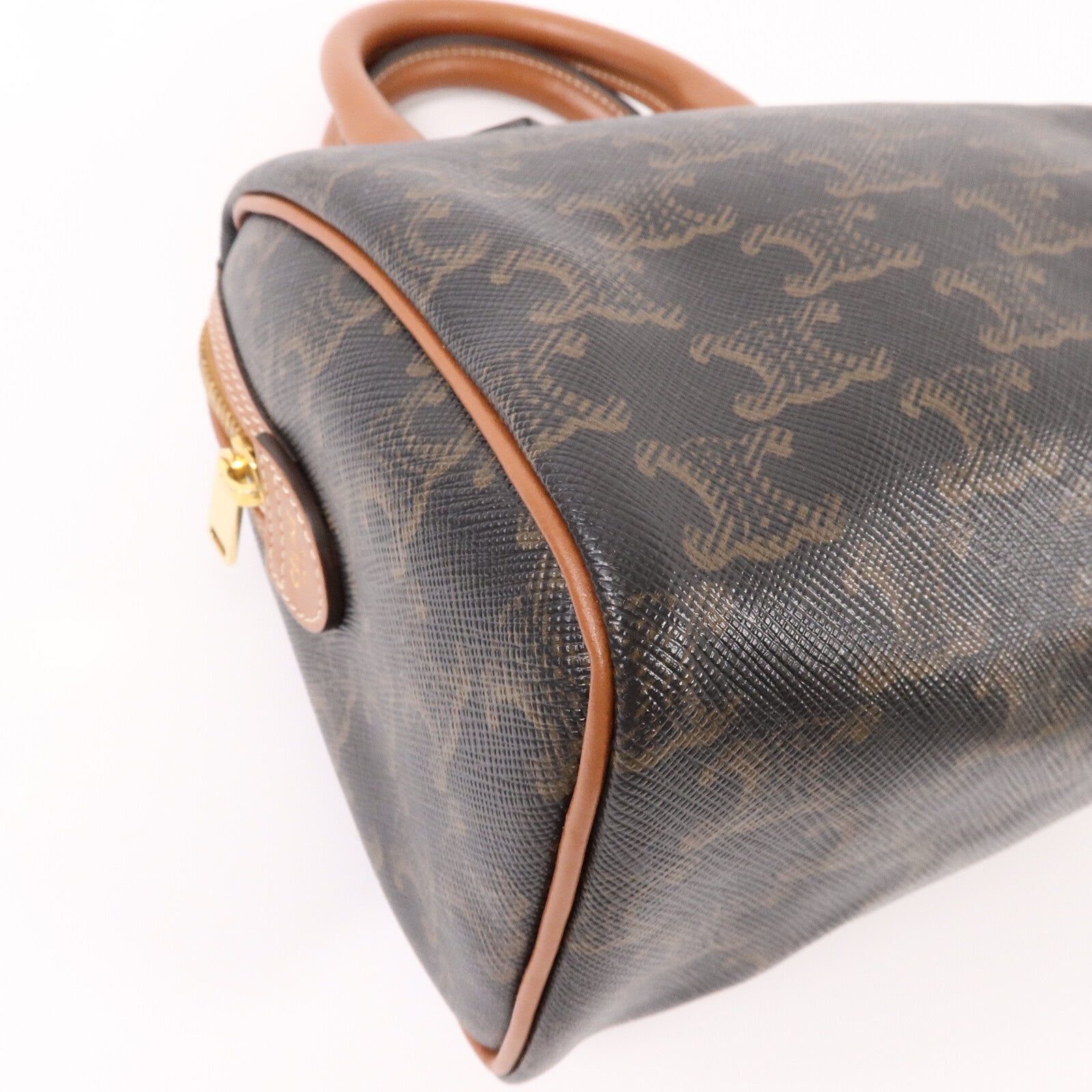 CELINE 塗層帆布Mini Boston In Triomphe手挽肩背兩用袋