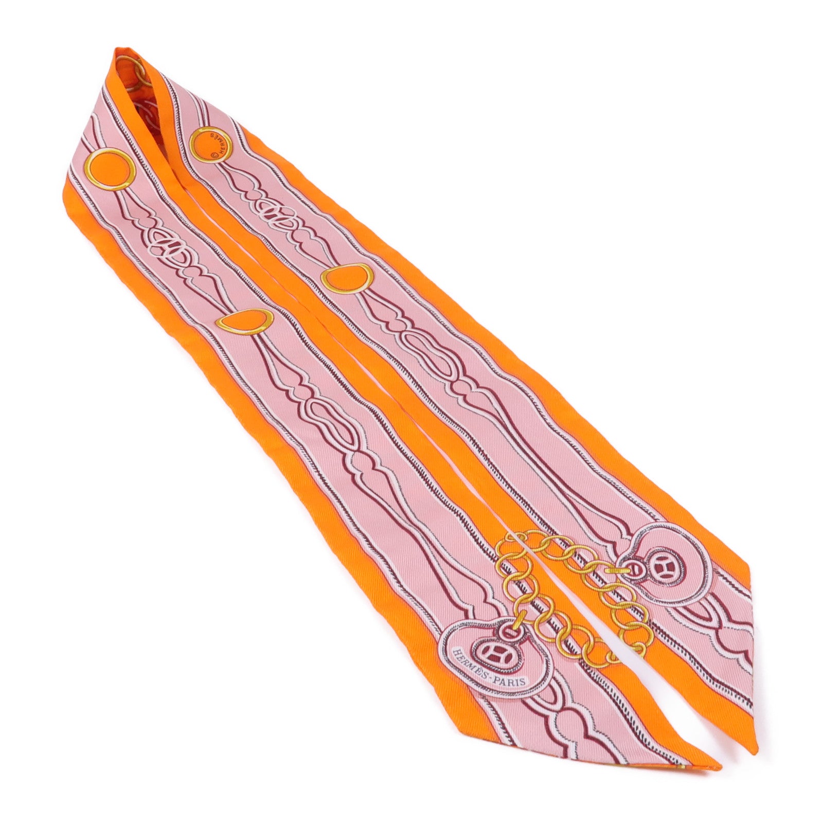 HERMES 【激減優惠】絲質Twilly絲巾