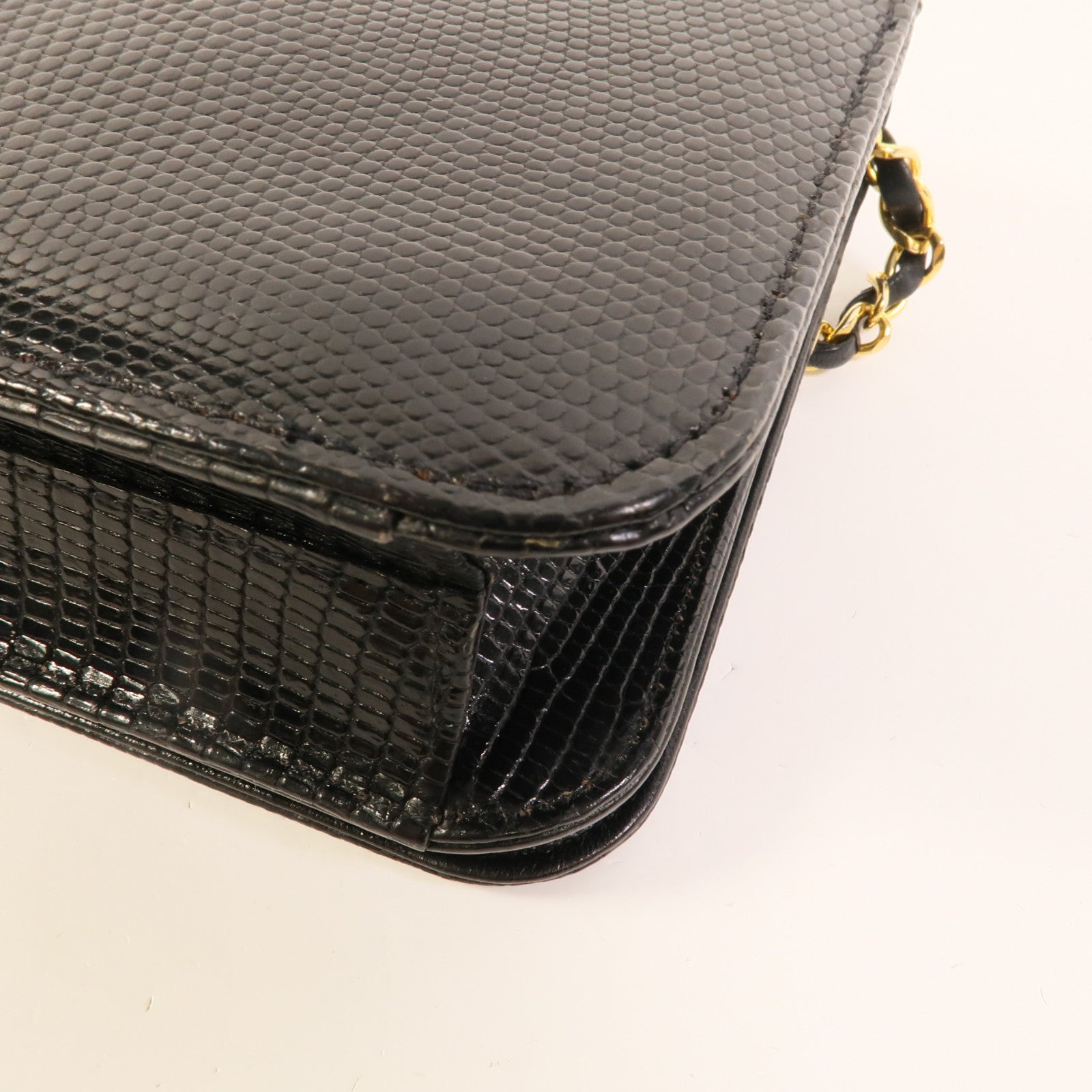 CHANEL 蜥蜴皮革Vintage Chain Shoulder肩背袋