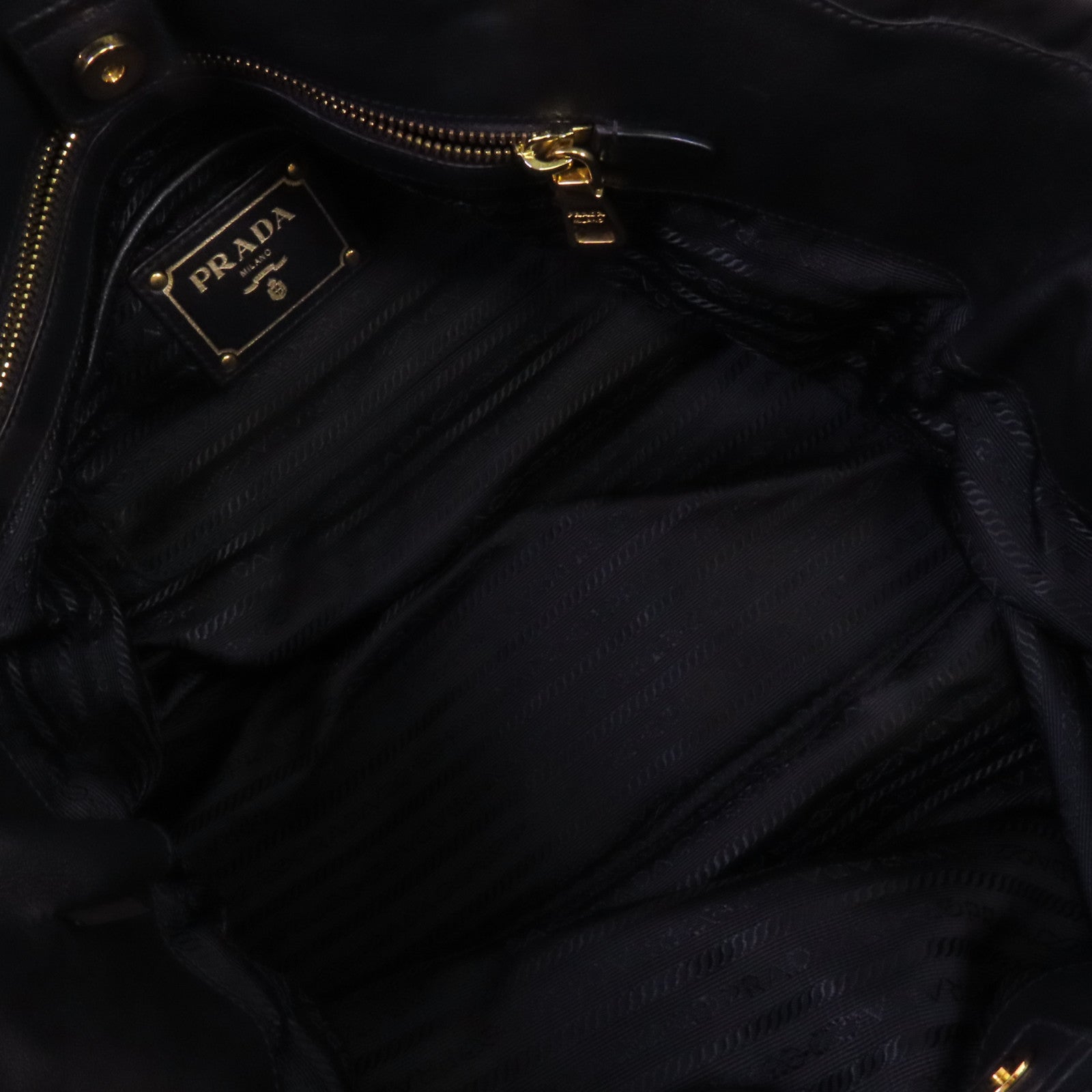 PRADA 尼龍2Way Shoulder金扣手挽肩背兩用袋