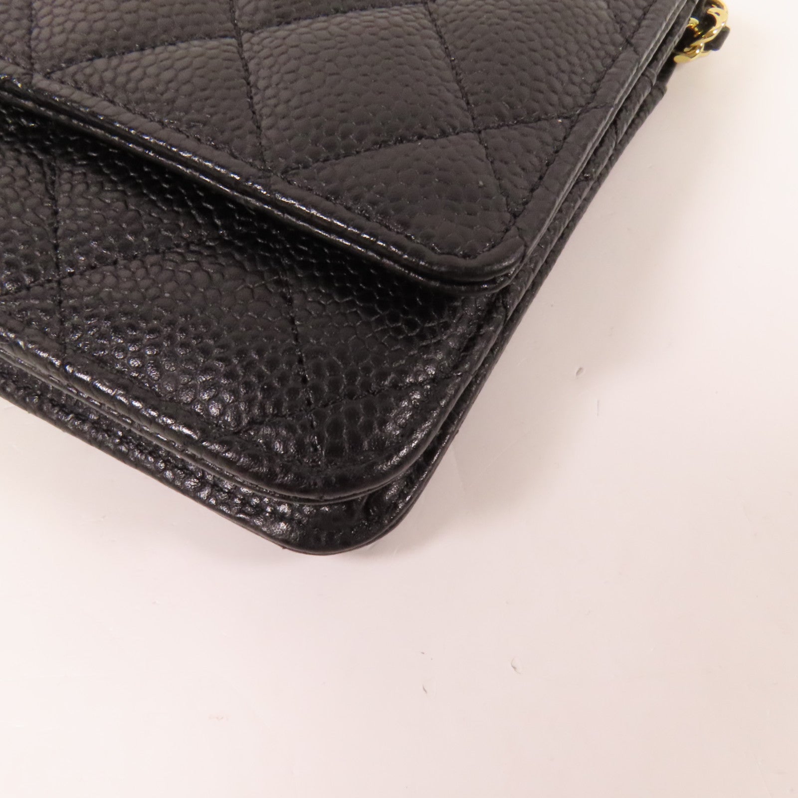 CHANEL 牛皮皮革WOC Wallet On Chain金扣鏈帶肩背袋