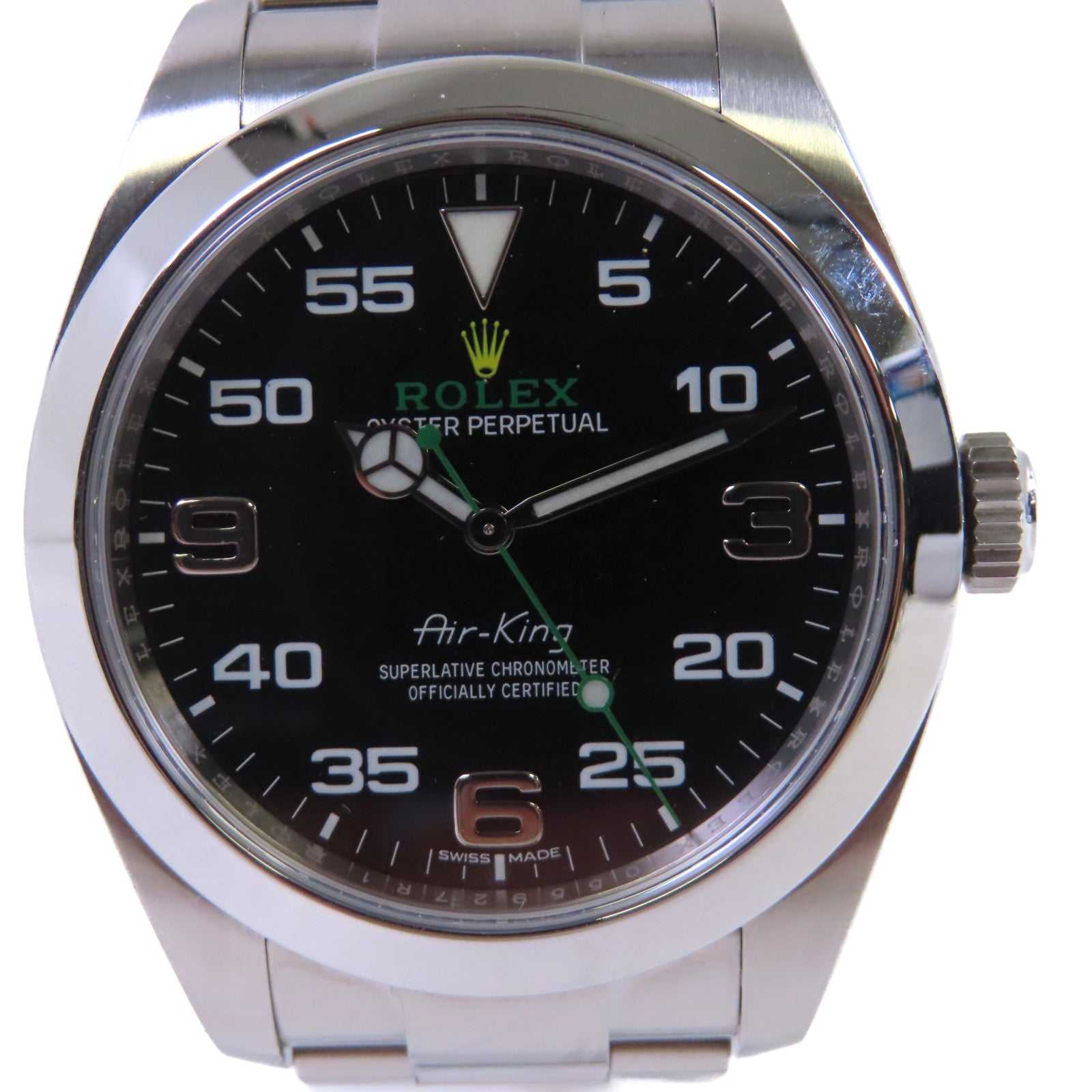 ROLEX Air king Watch不鏽鋼自動機芯手錶黑色