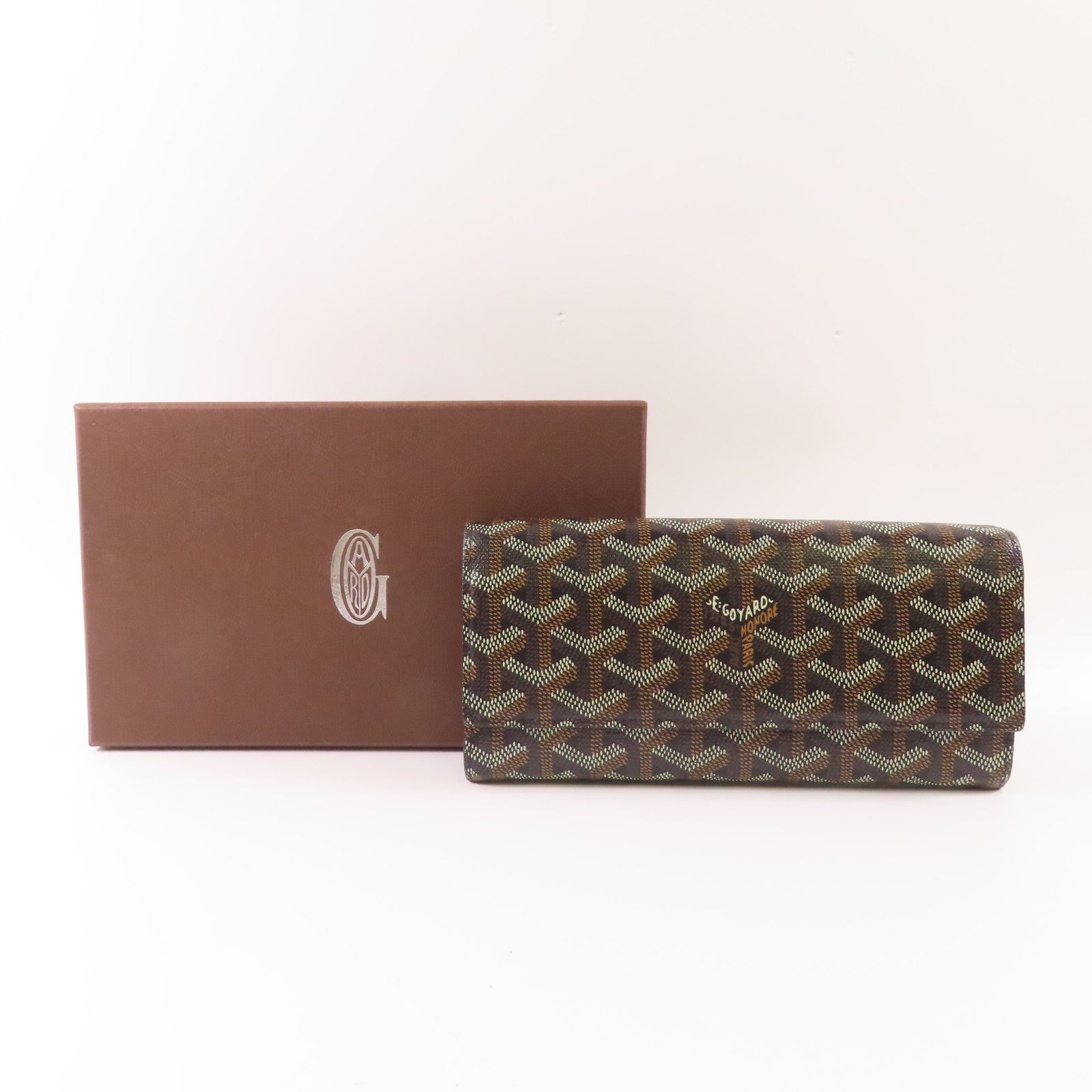 GOYARD 塗層帆布Long Wallet銀扣長錢包