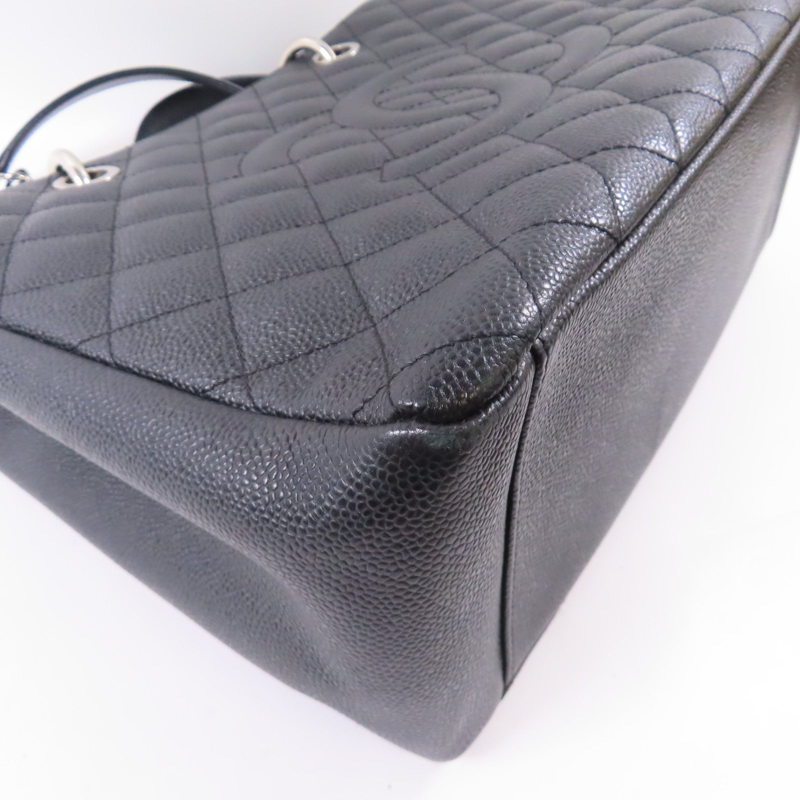CHANEL 牛皮皮革Grand Shopping Tote銀扣肩背袋/手挽袋