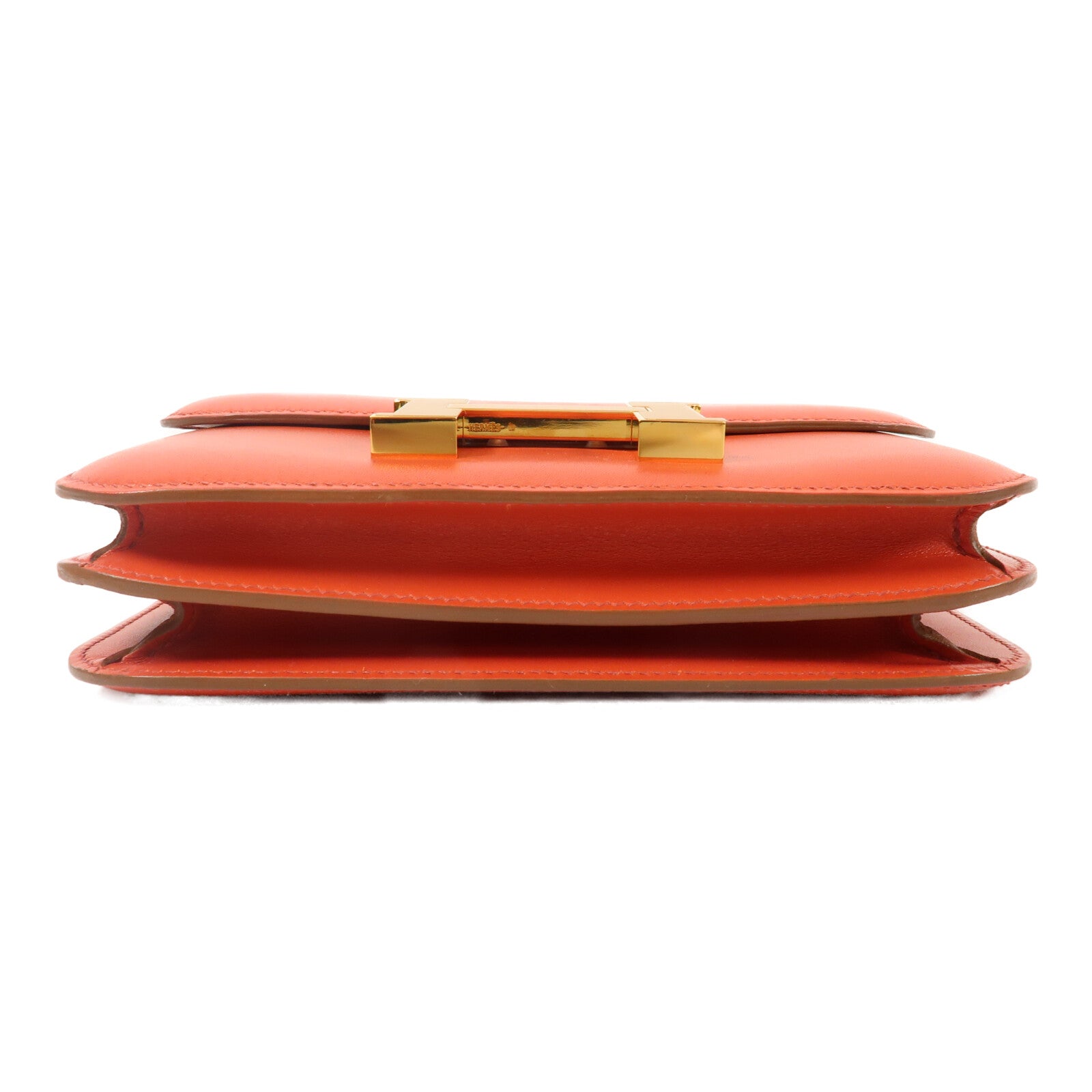 HERMES Tadelakt皮革Constance Mini肩背袋Sanguine