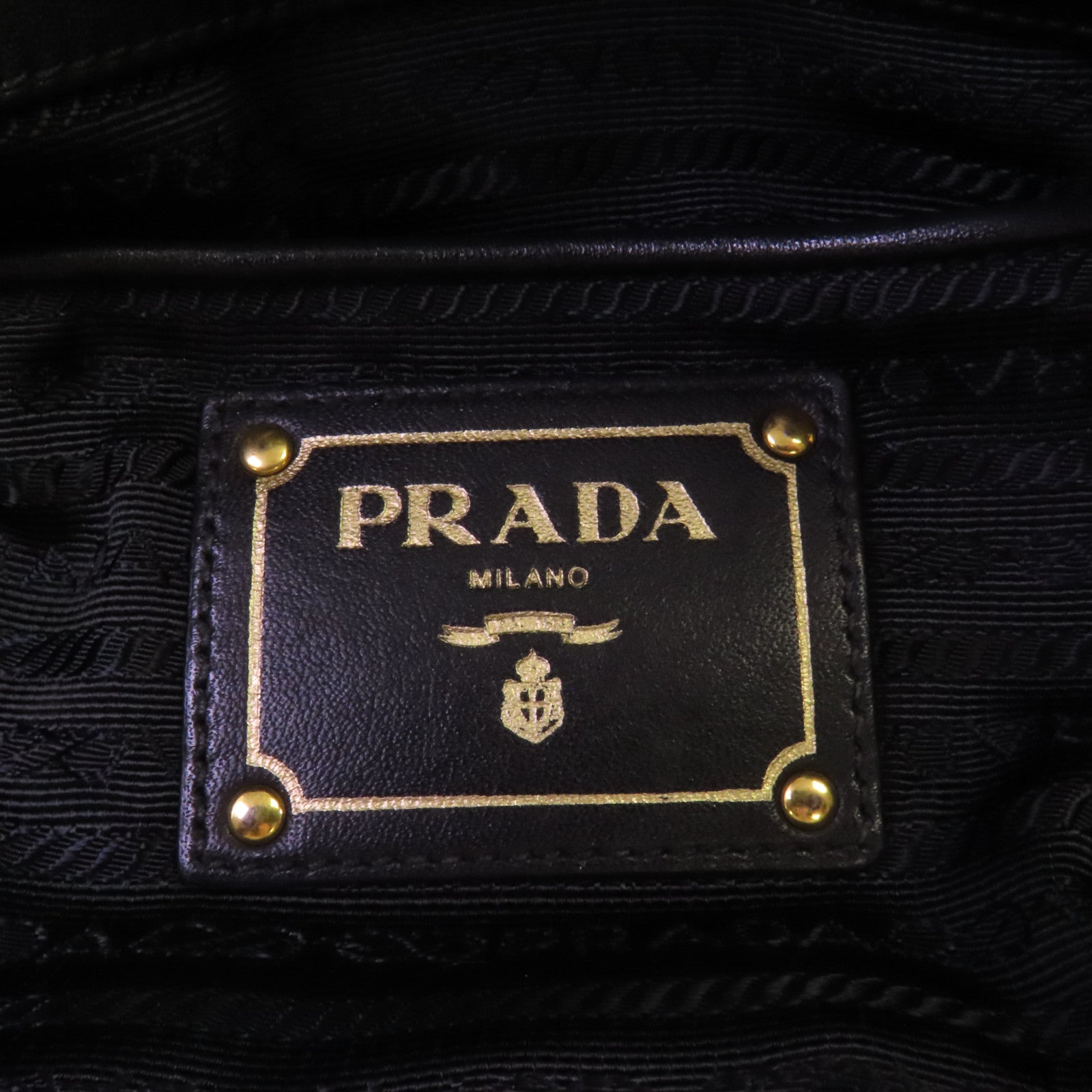 PRADA 尼龍2Way Shoulder金扣手挽肩背兩用袋