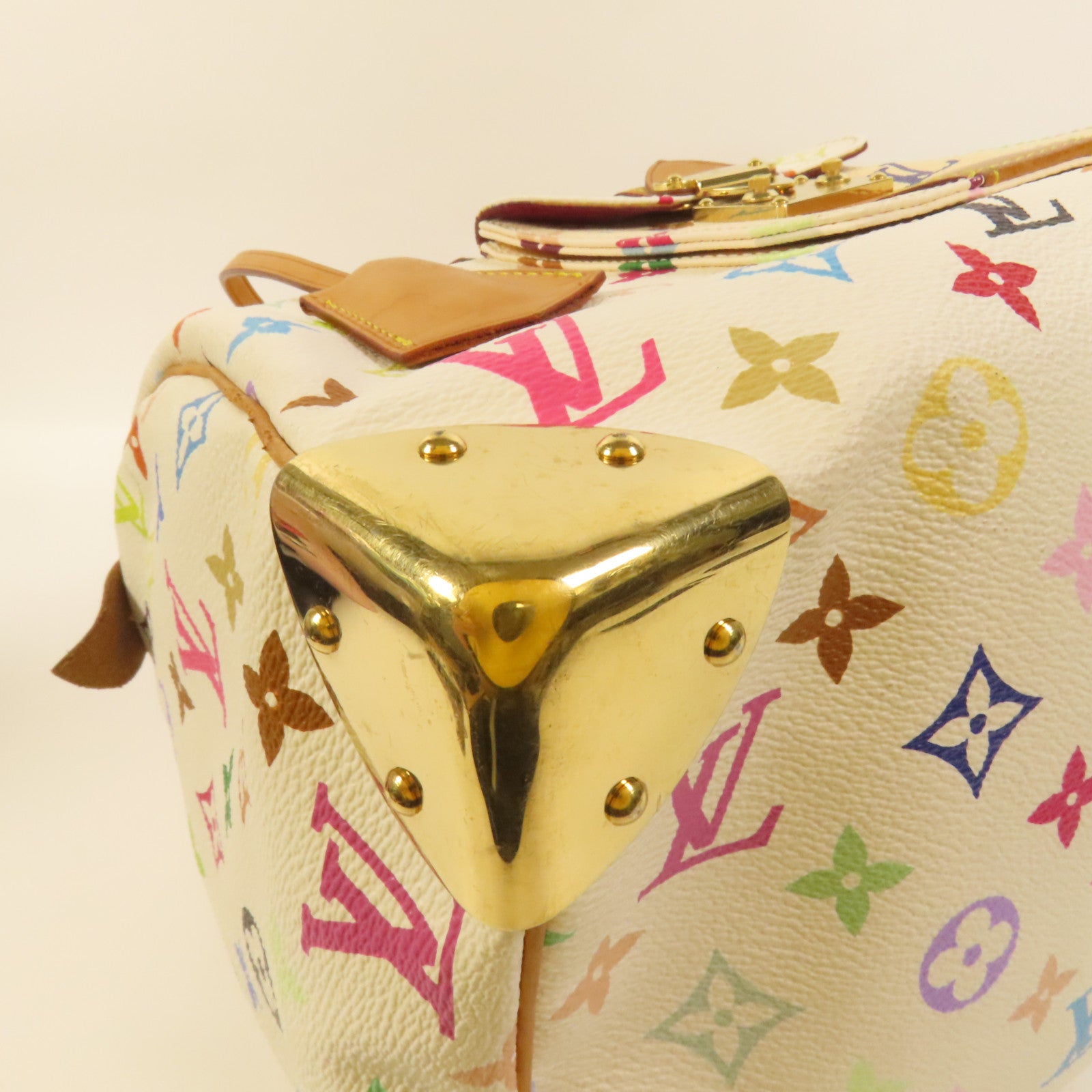 LOUIS VUITTON Monogram Multicolore Speedy 30金扣手挽袋