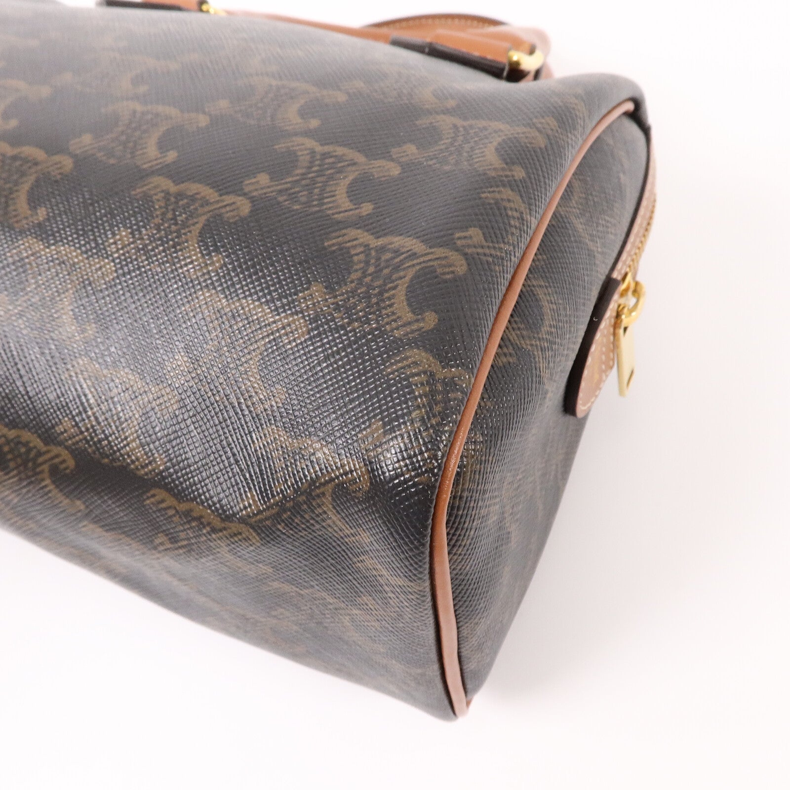 CELINE 塗層帆布Mini Boston In Triomphe手挽肩背兩用袋