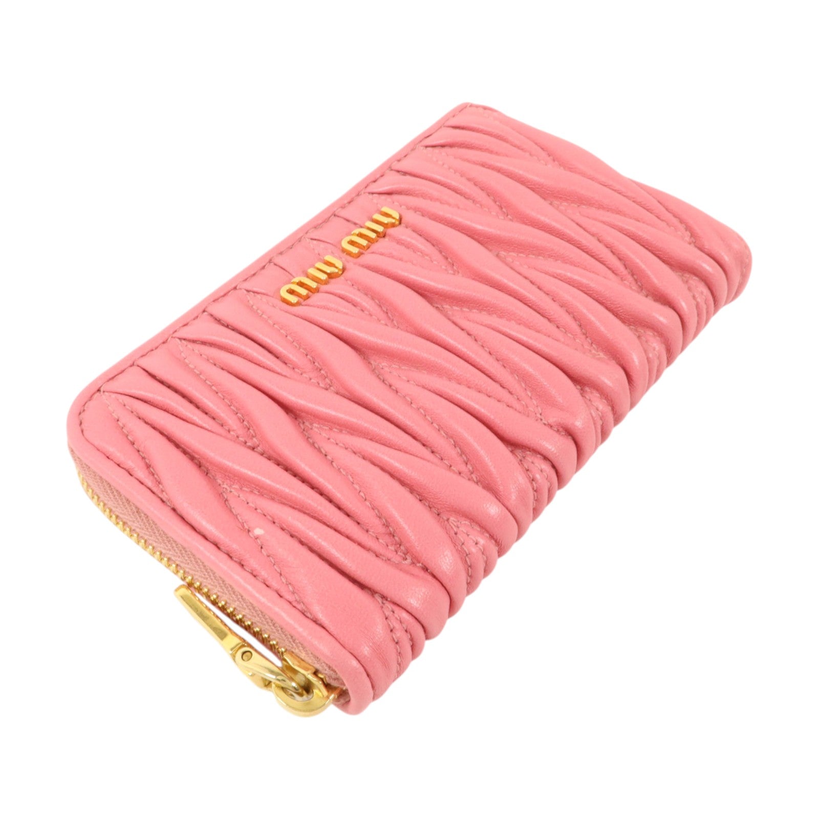 Miu Miu 羊皮皮革Coin and Card Purse金扣卡片套