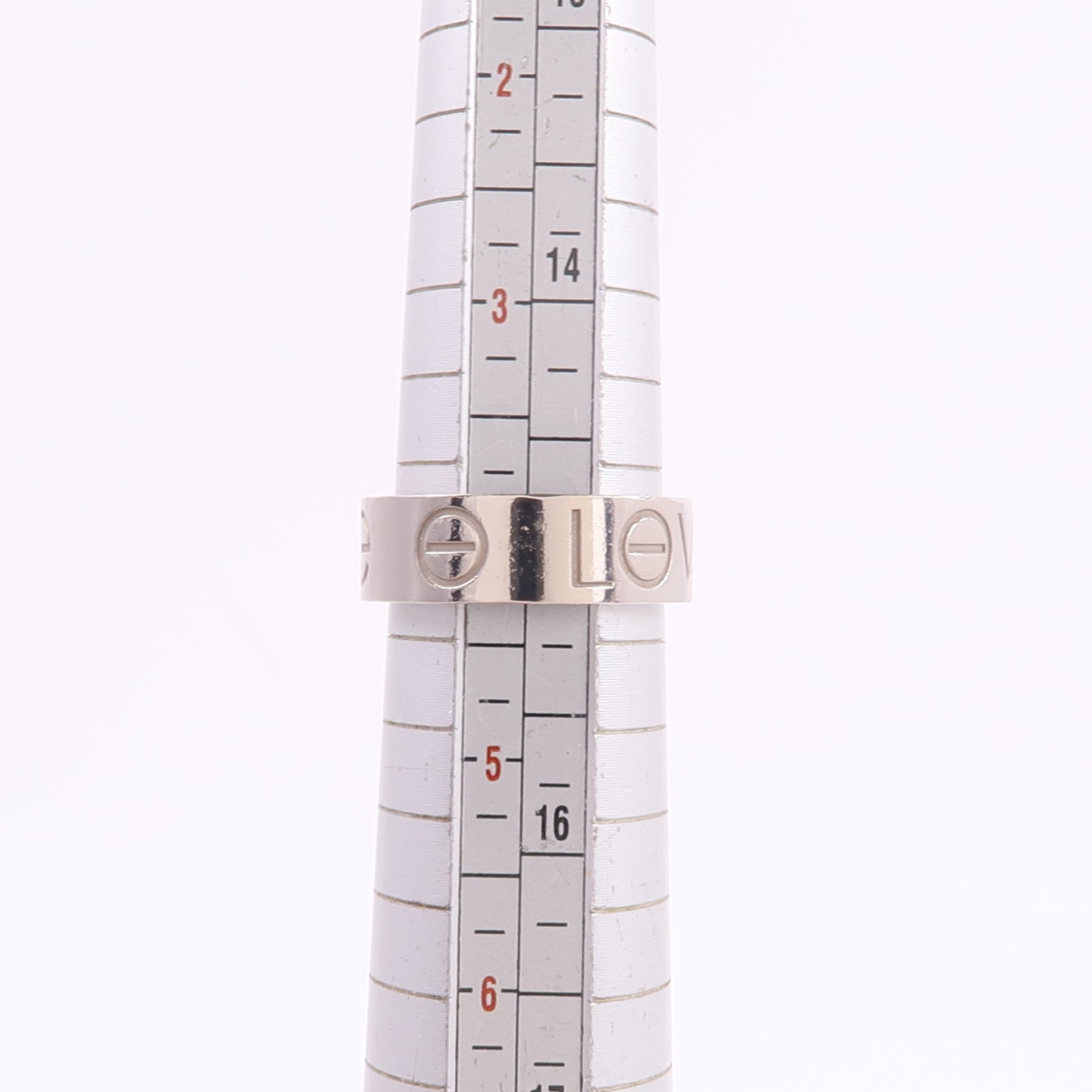 CARTIER 18K白金Love Ring戒指