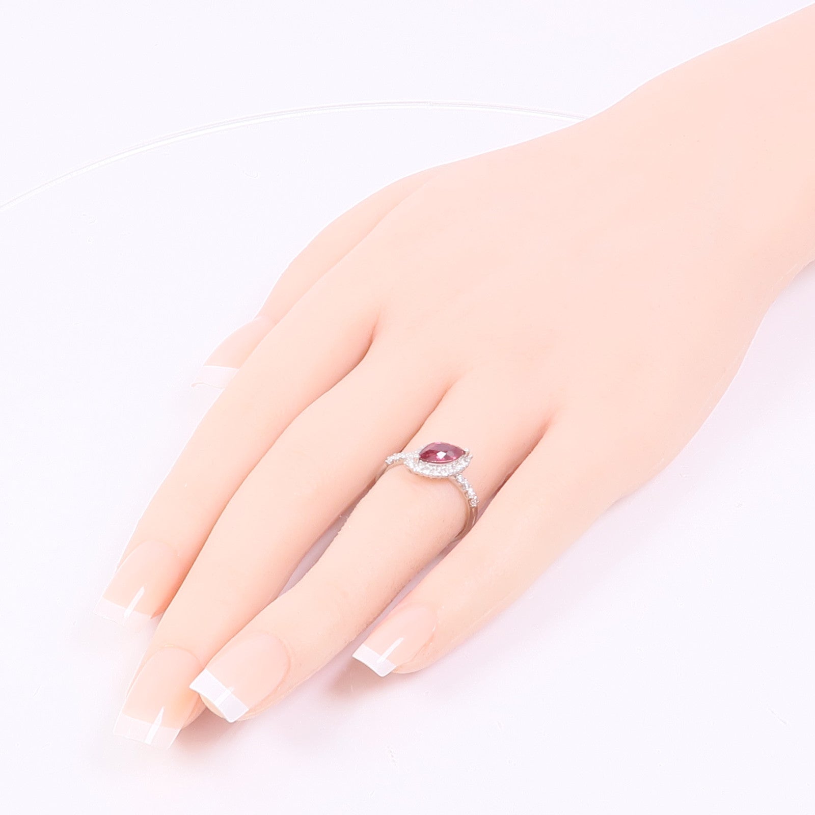 JEWELRY Ruby Diamond Ring  PT950 Platinum US#6.25