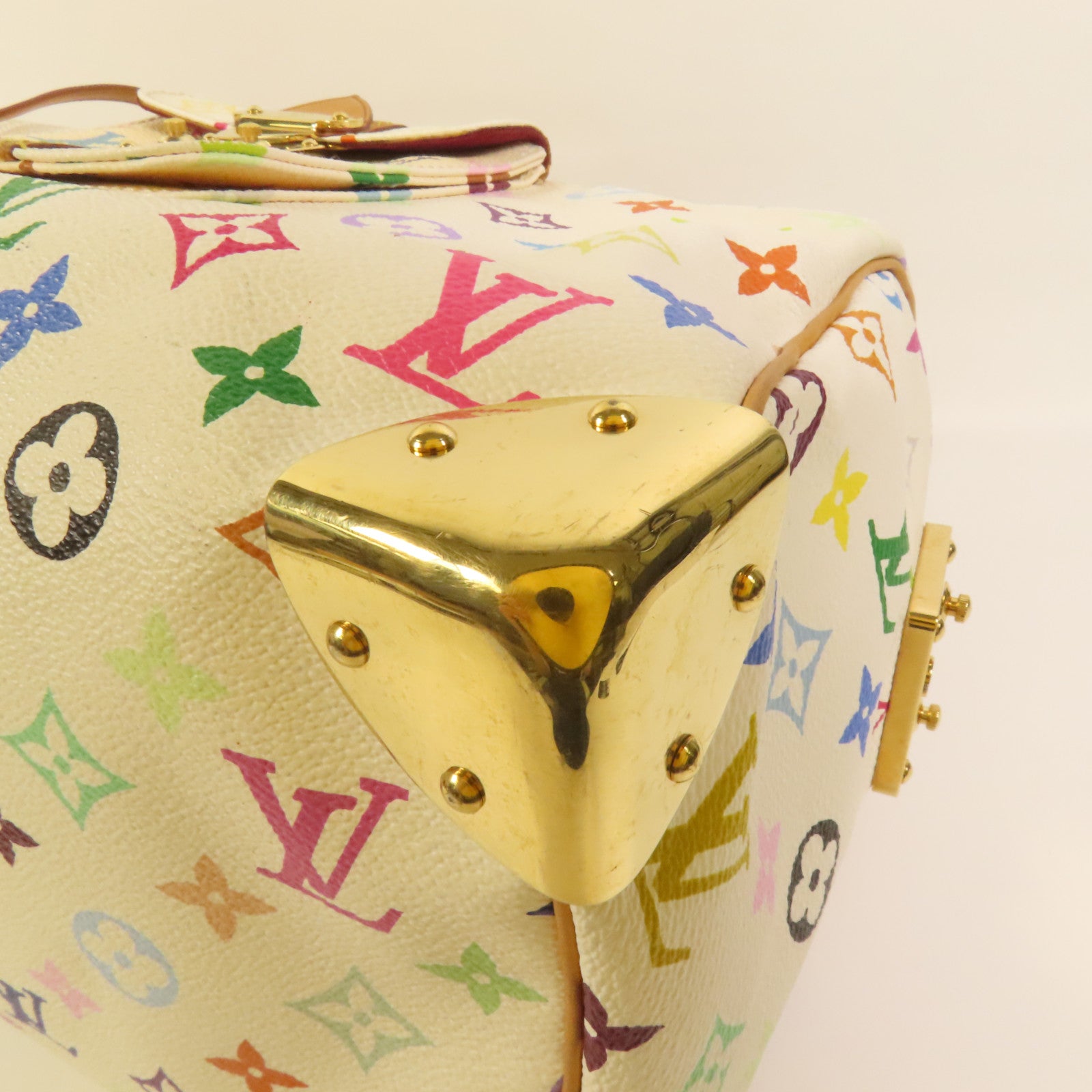 LOUIS VUITTON Monogram Multicolore Speedy 30金扣手挽袋