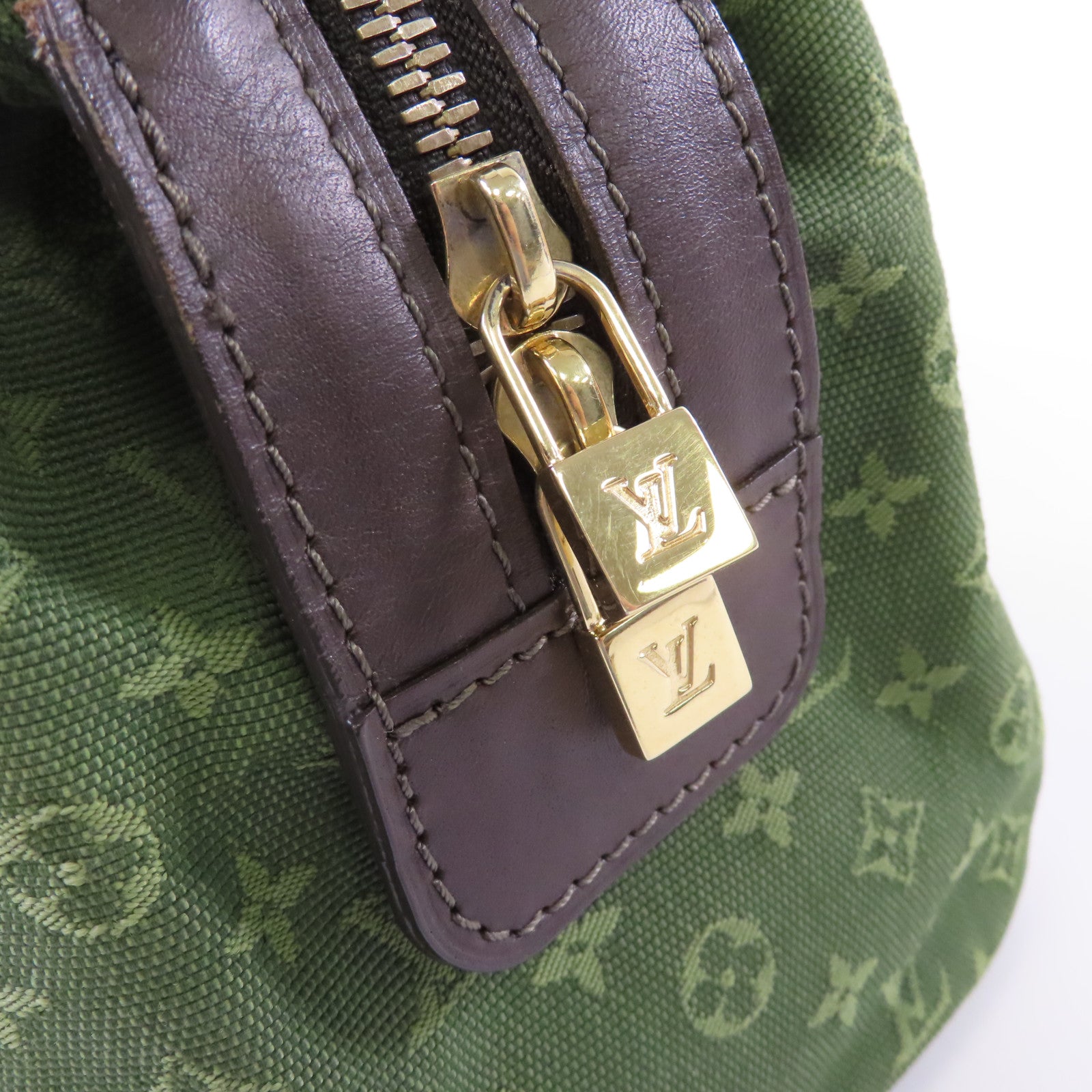 LOUIS VUITTON 【激減優惠】Monogram Mini Josephine PM Handbag金扣手挽袋綠色/啡色