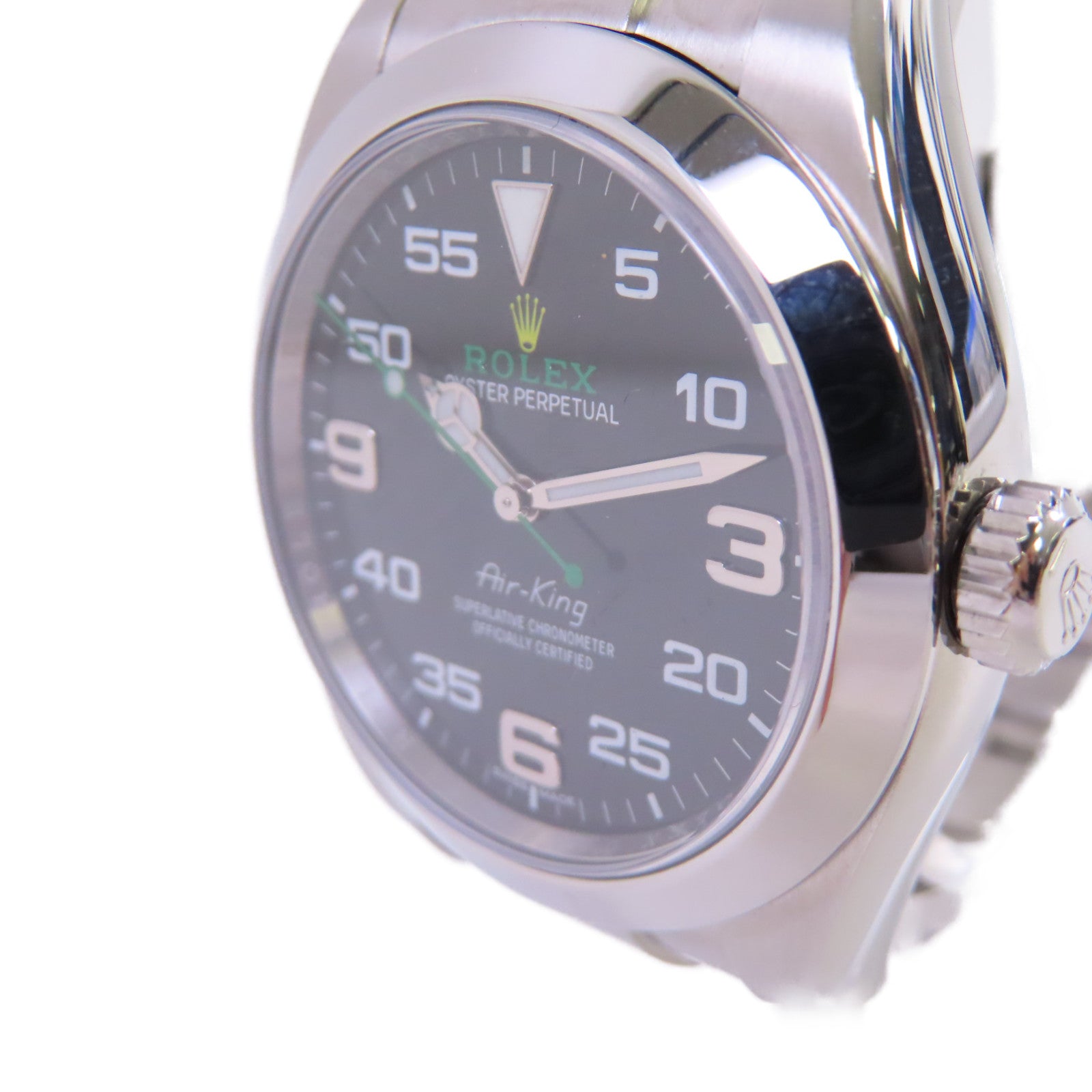 ROLEX Air king Watch不鏽鋼自動機芯手錶黑色