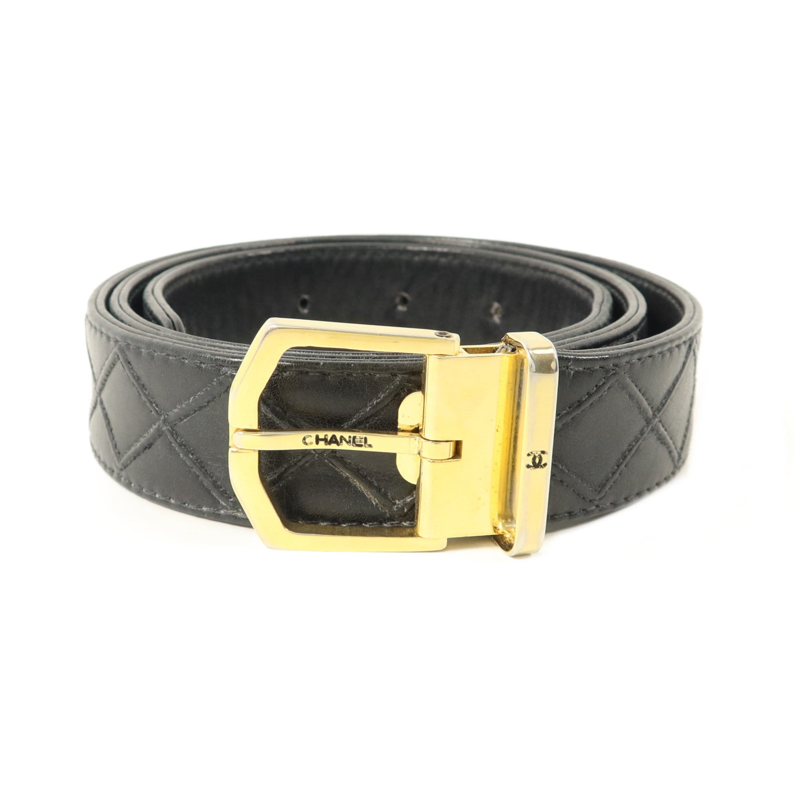 CHANEL 牛皮皮革Vintage Belt皮帶