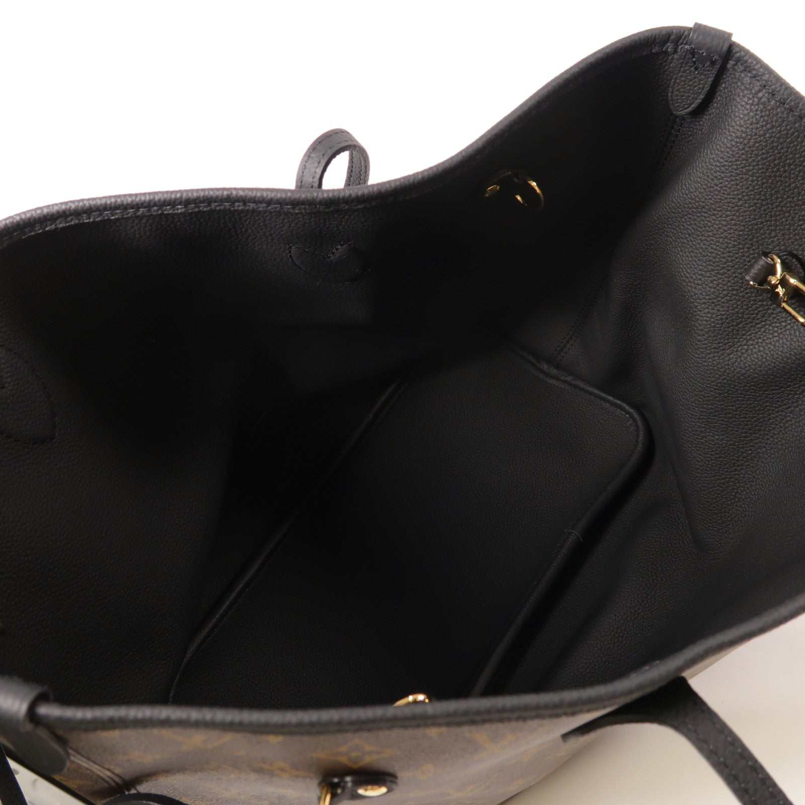 LOUIS VUITTON Monogram Neverfull Inside Out MM金扣手挽袋