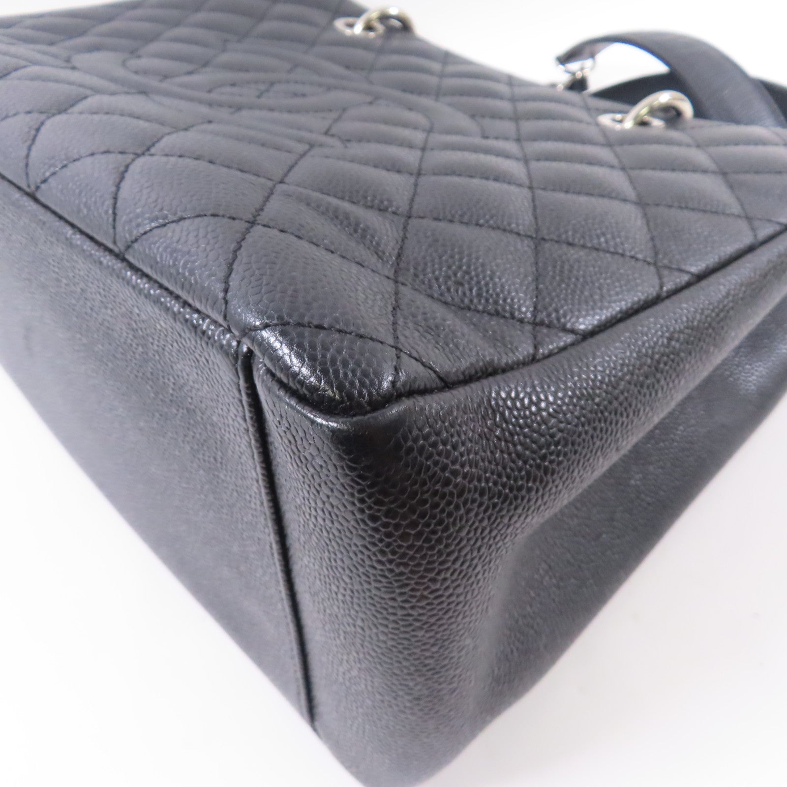CHANEL 牛皮皮革Grand Shopping Tote銀扣肩背袋/手挽袋