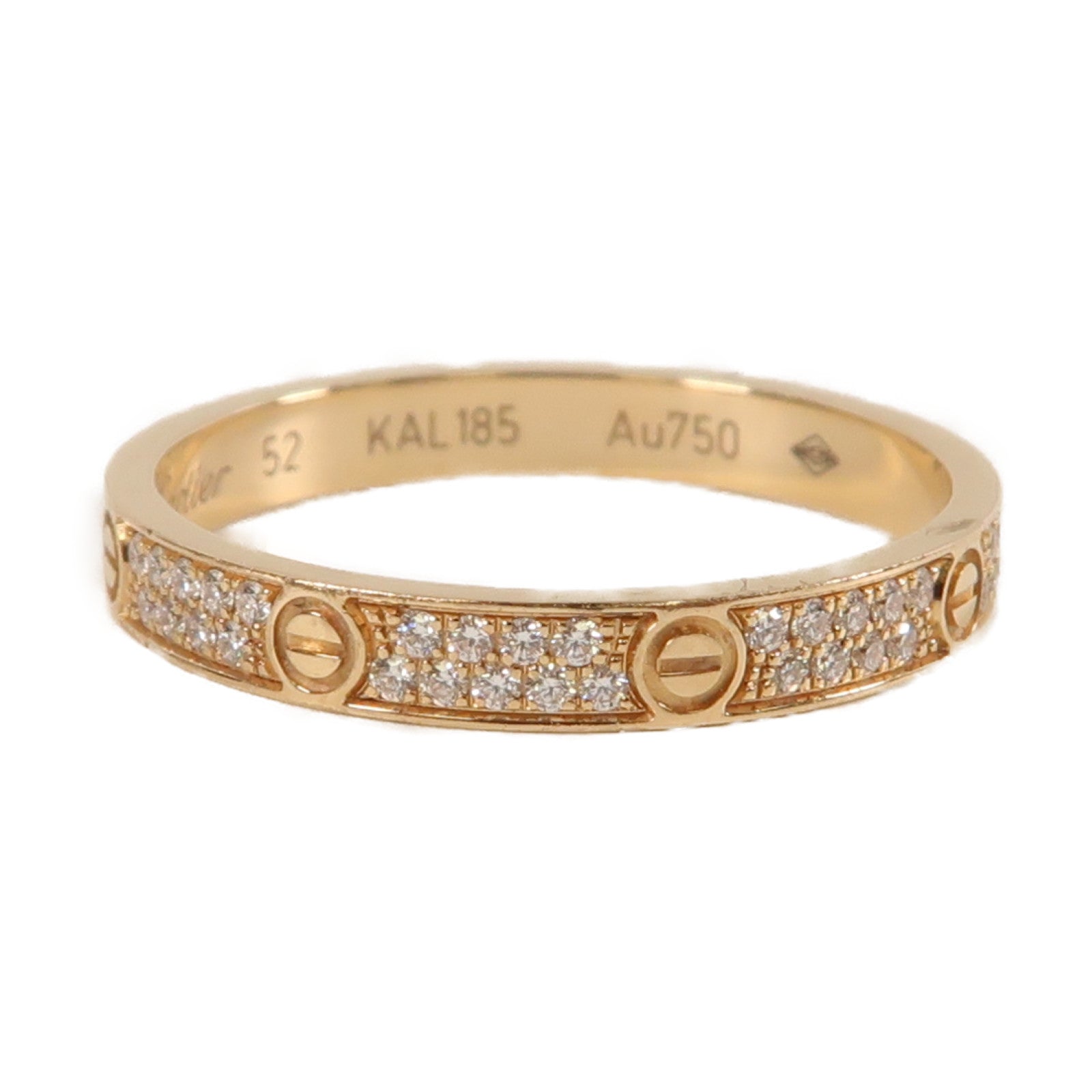 CARTIER 【激減優惠】18K玫瑰金Diamond Love Ring鑽石戒指US#6/Cartier#52