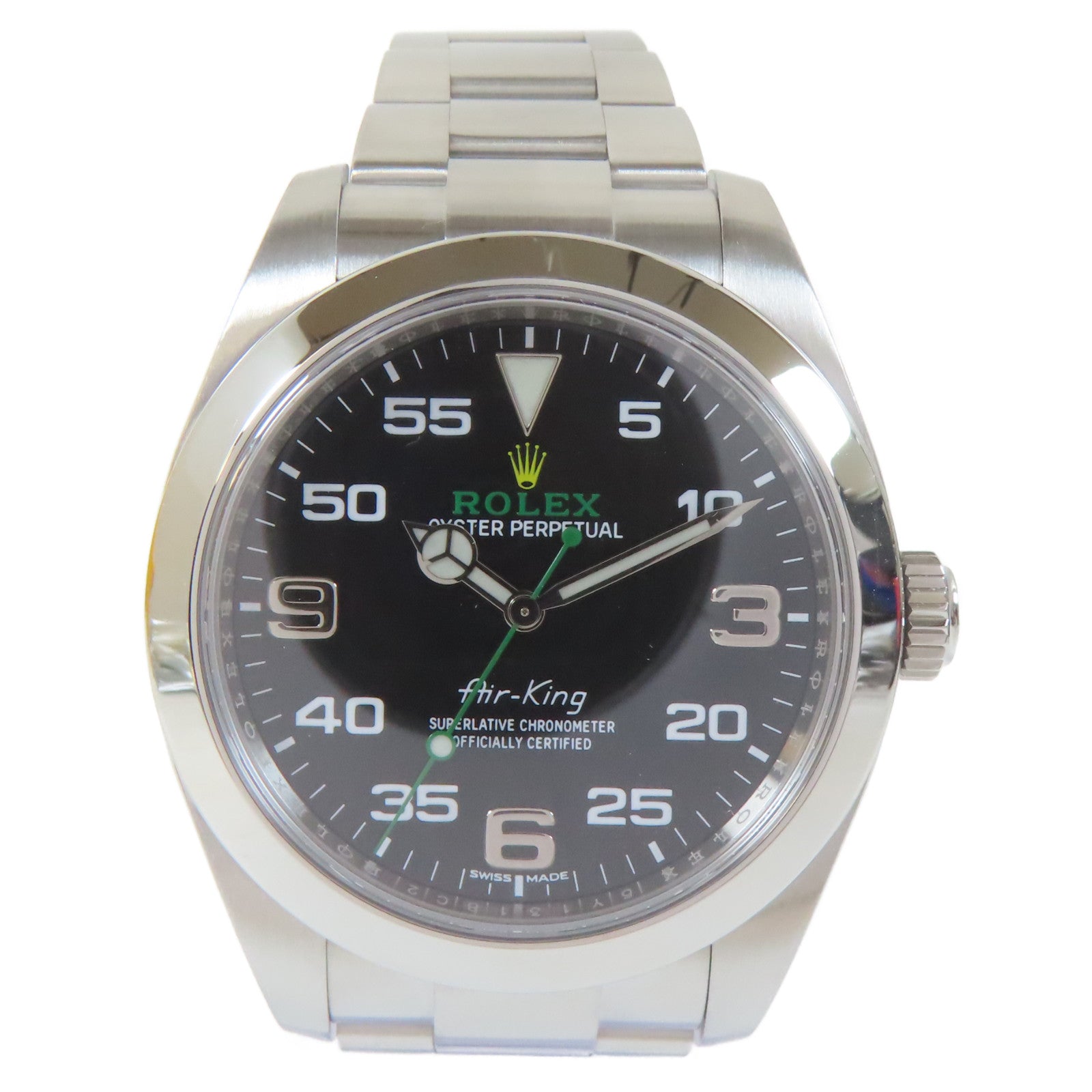 ROLEX Air King不鏽鋼手錶自動機芯黑色