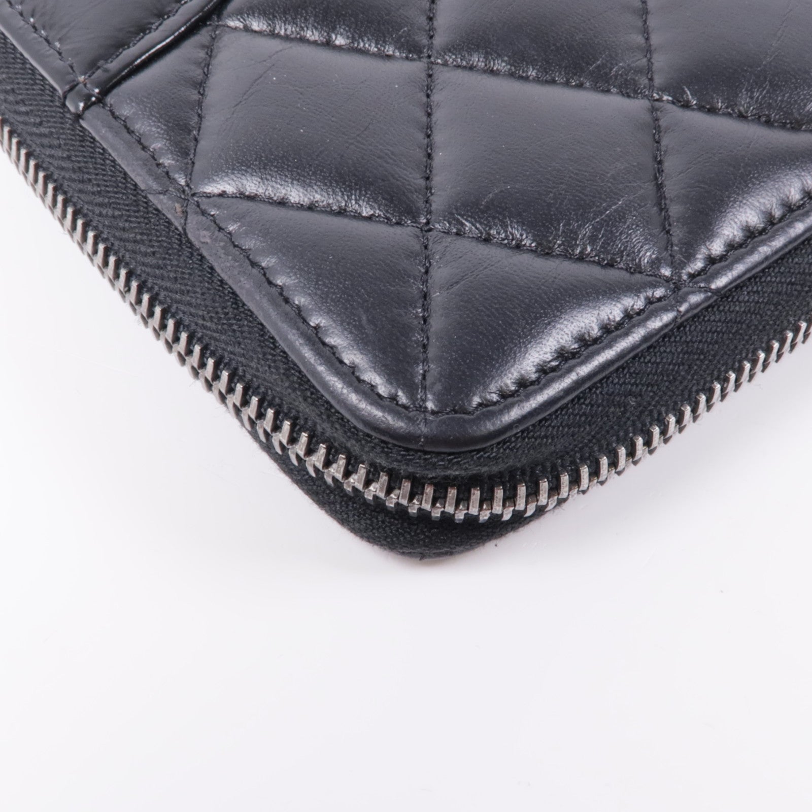 CHANEL 牛皮皮革Zippy Long Wallet銀扣長錢包