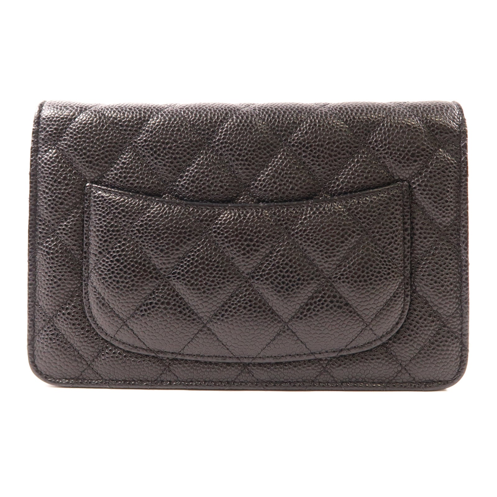 CHANEL 牛皮皮革WOC Wallet On Chain銀扣鏈帶肩背袋