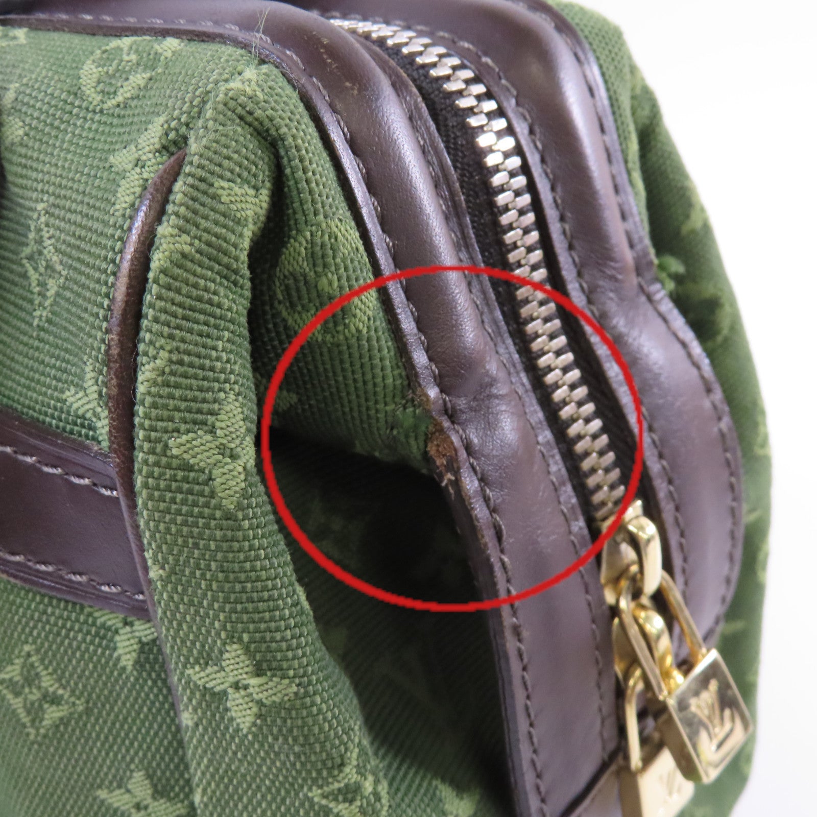 LOUIS VUITTON 【激減優惠】Monogram Mini Josephine PM Handbag金扣手挽袋綠色/啡色