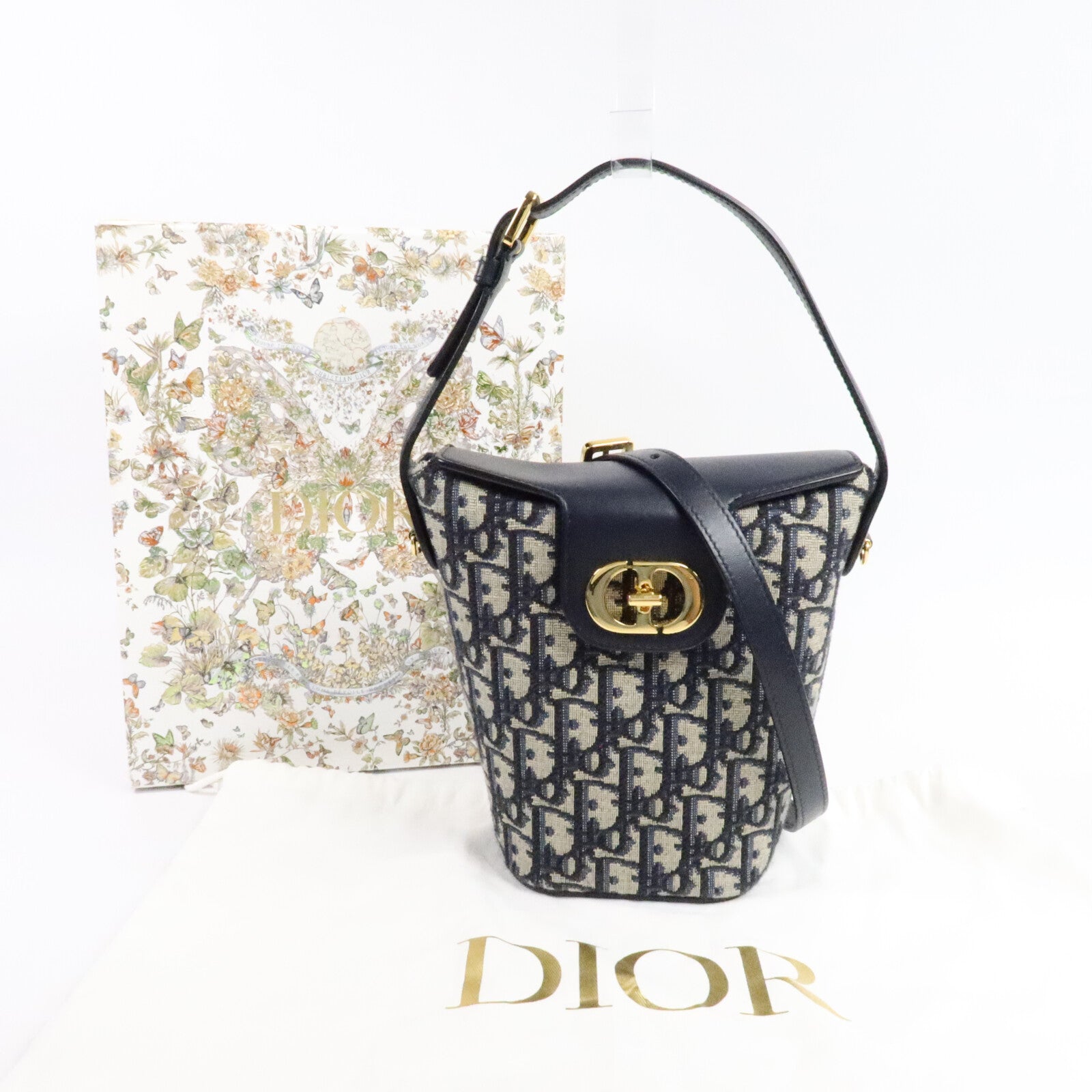 Dior 帆布30 Montaigne Amber Mini Bucket Bag手挽肩背兩用袋