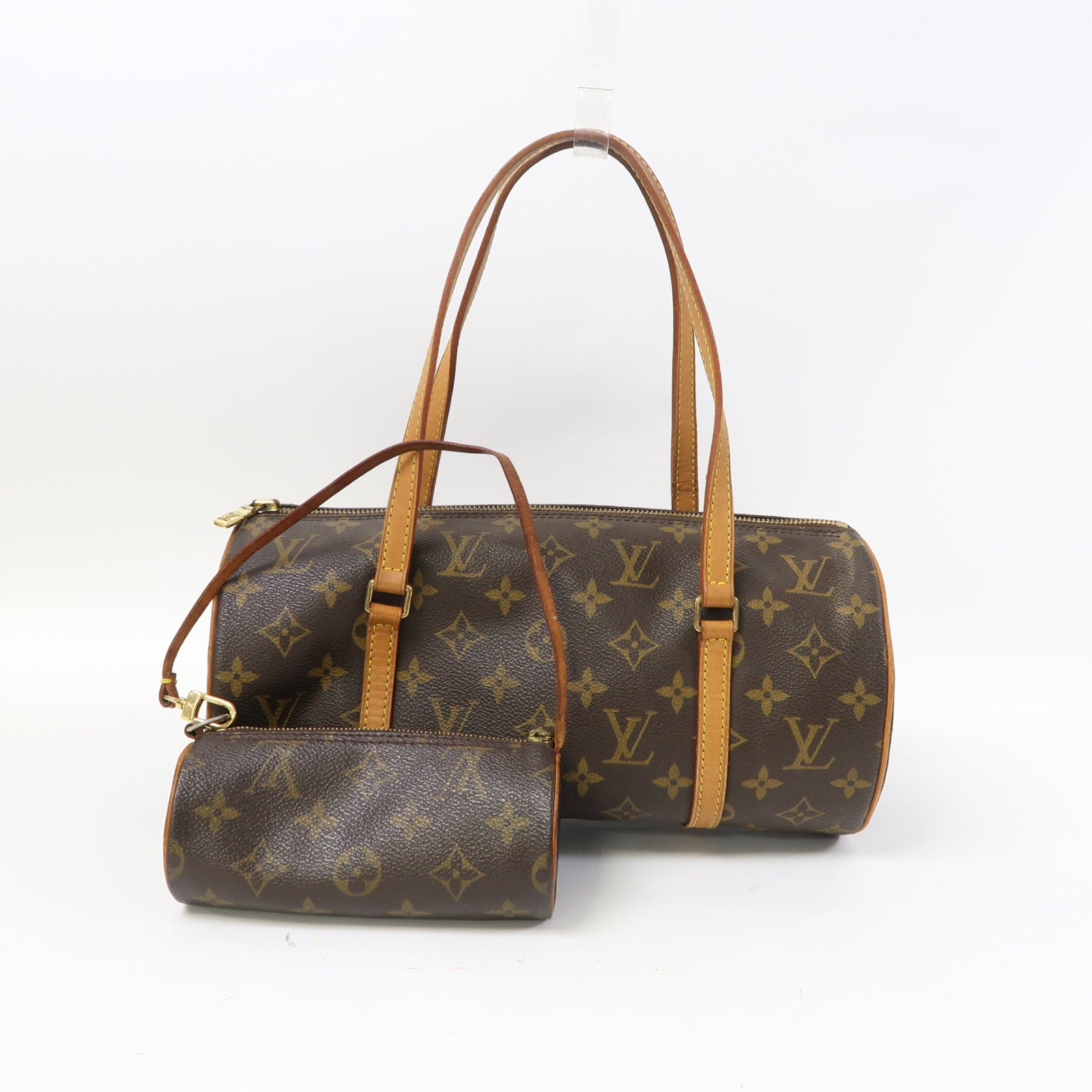 LOUIS VUITTON Monogram Papillon GM Shoulder Bag金扣肩背袋啡色