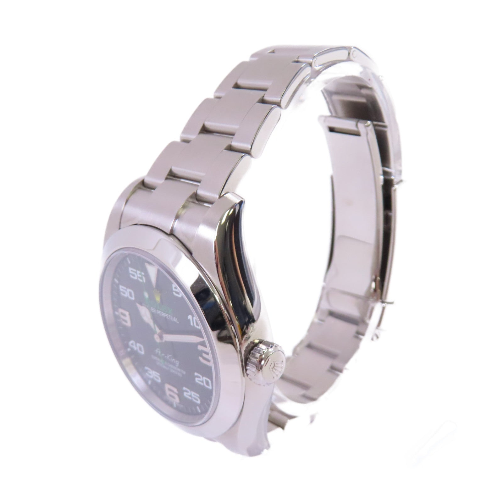 ROLEX Air king Watch不鏽鋼自動機芯手錶黑色