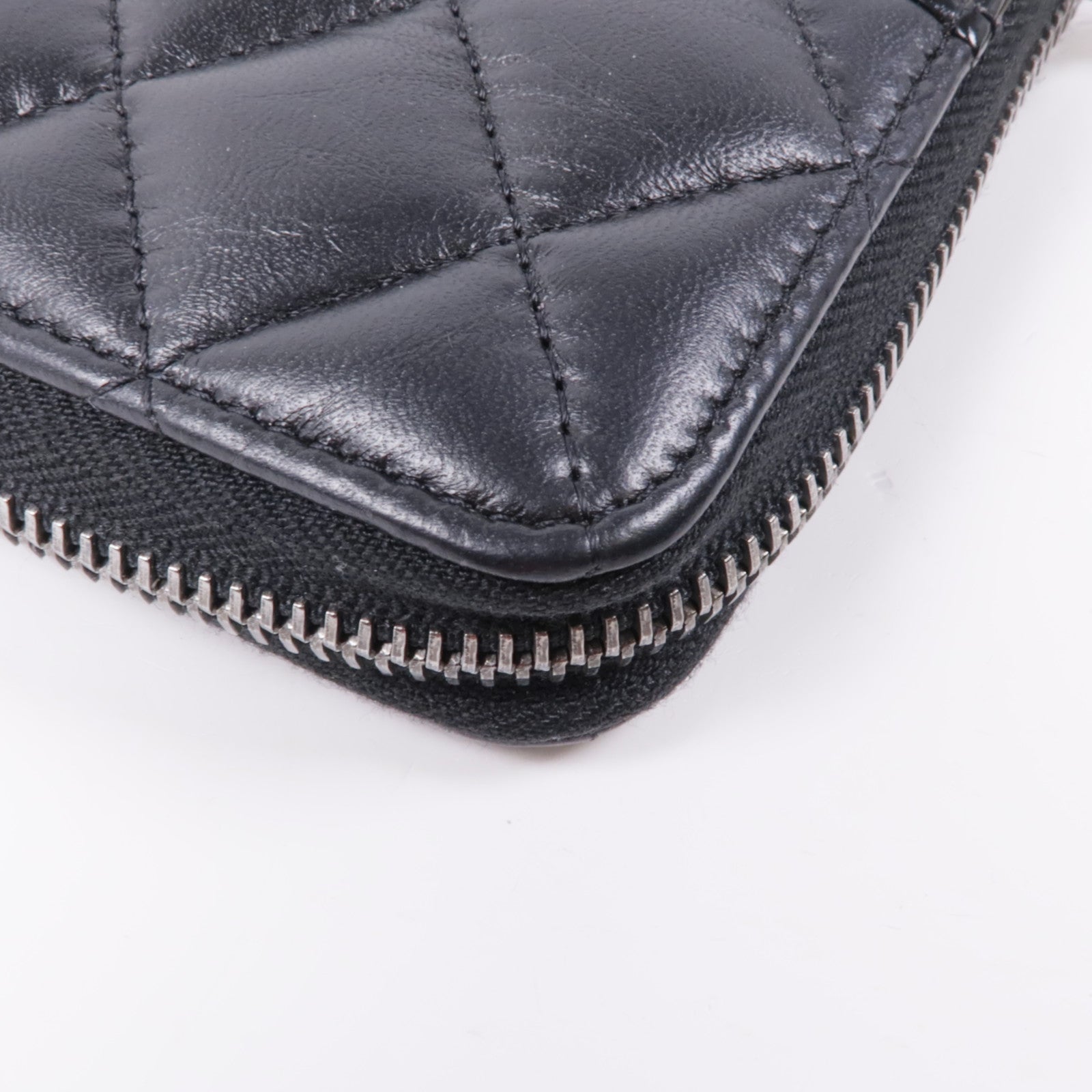 CHANEL 【激減優惠】牛皮皮革Zippy Long Wallet銀扣長錢包