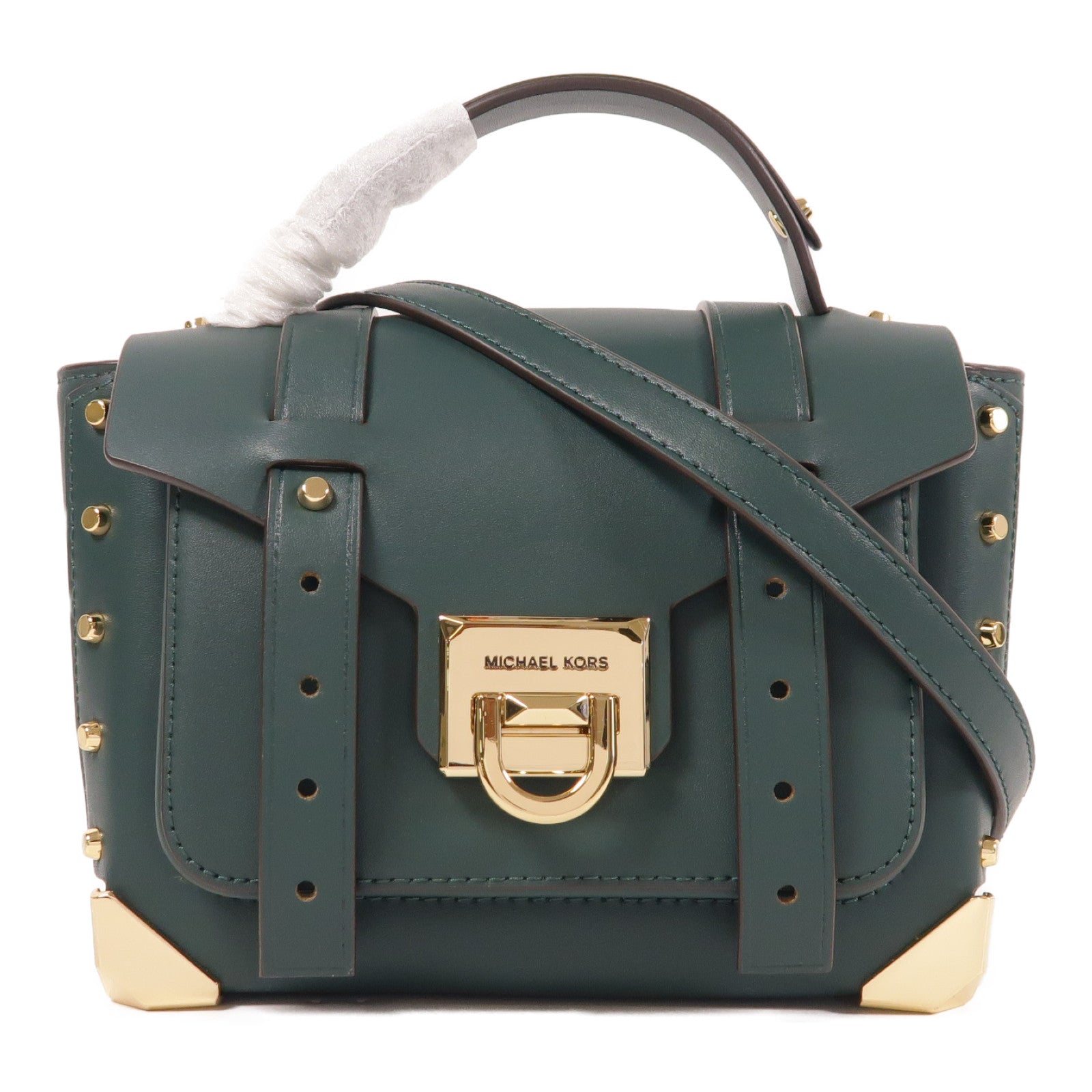 Michael Kors 牛皮皮革Manhattan金扣手挽肩背兩用袋