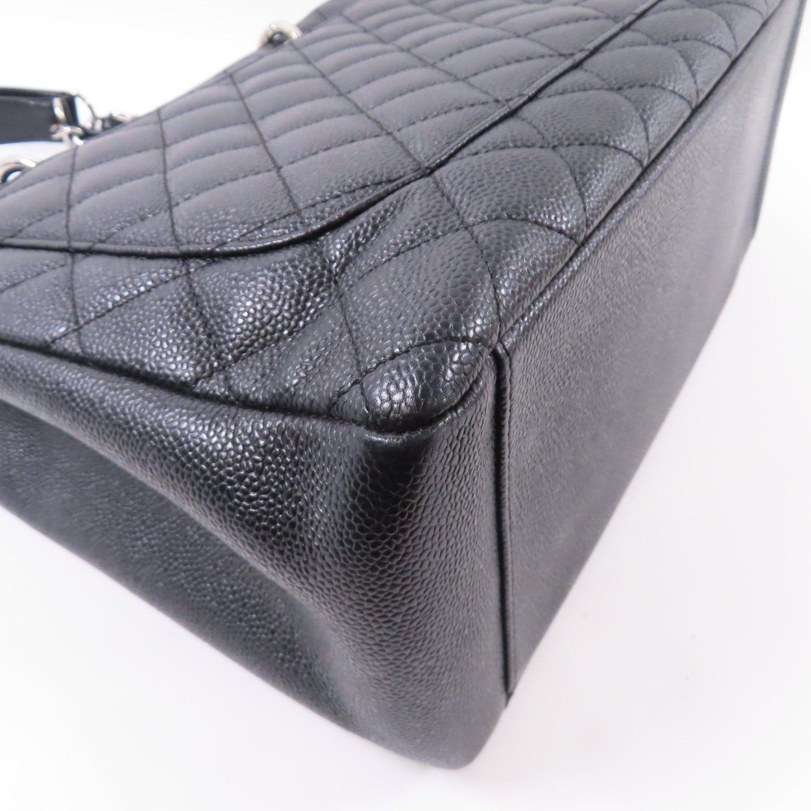 CHANEL 牛皮皮革Grand Shopping Tote銀扣肩背袋/手挽袋
