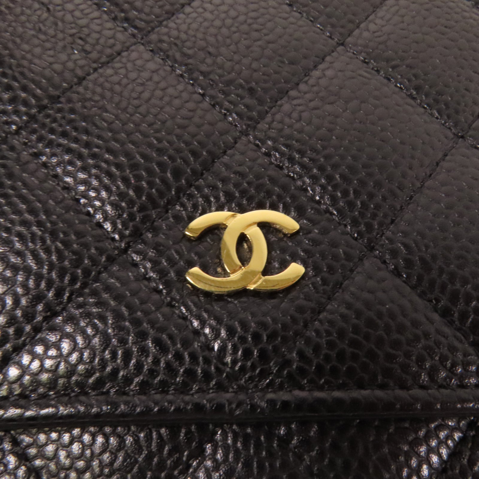 CHANEL 牛皮皮革WOC Wallet On Chain金扣鏈帶肩背袋