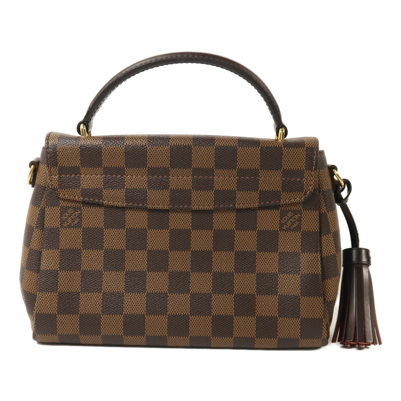 LOUIS VUITTON Damier Croisette金扣手挽肩背兩用袋