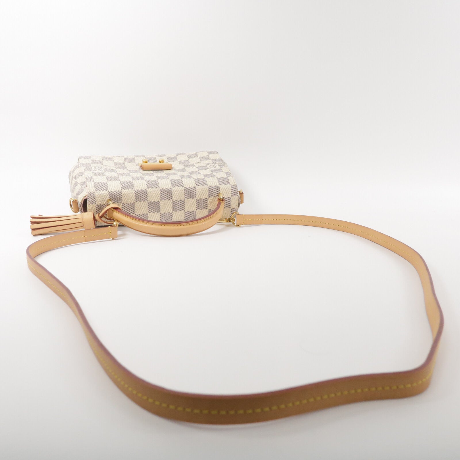 LOUIS VUITTON Damier Azur Croisette手挽肩背兩用袋